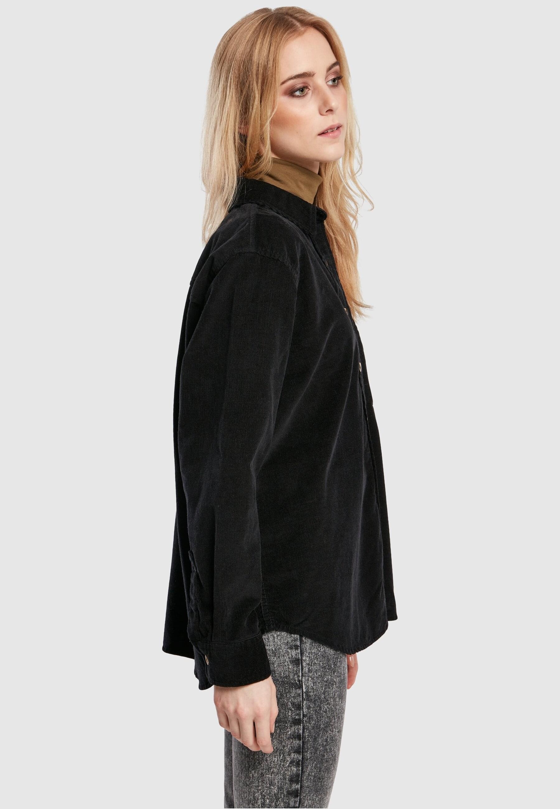URBAN CLASSICS Langarmhemd »Urban Classics Damen Ladies Corduroy Oversized Shirt«, (1 tlg.)