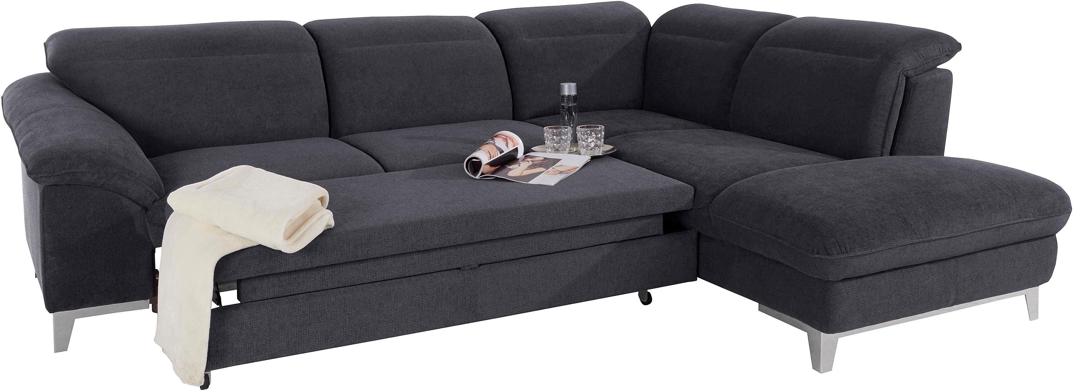 Thumbnail - COTTA Polstergarnitur "Teresa L-Form" Set, Set bestehend aus: Ecksofa mit Kopfteilverstellung & Hocker