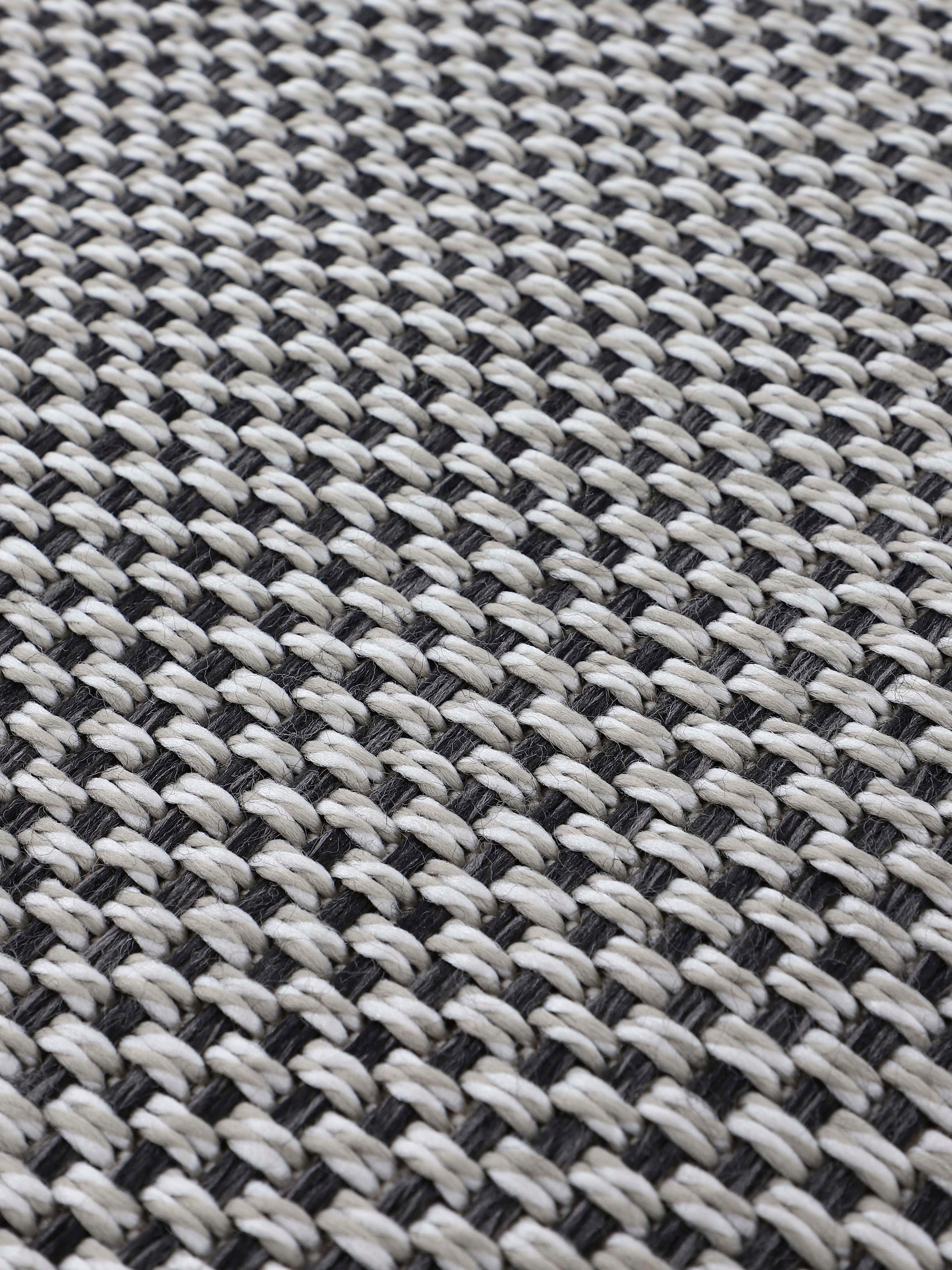 carpetfine Teppich »Boho 105«, rechteckig, 4 mm Höhe, robustes Flachgewebe, Sisal Optik, UV-beständig, Außenbereich