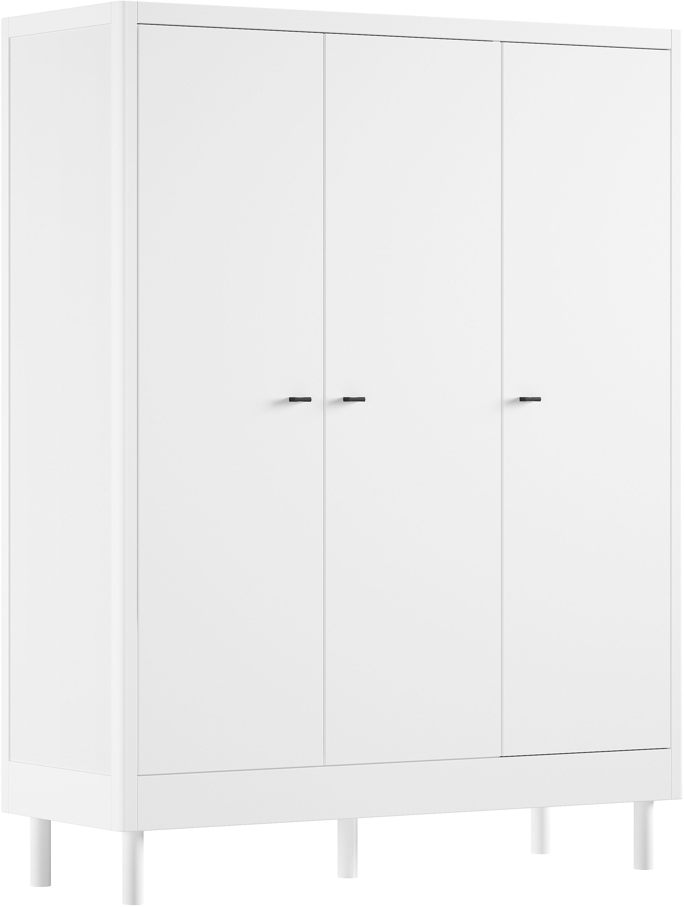 Home affaire Kleiderschrank »Forrest mit 3 Drehtüren (Soft-Close), Made in Europe, zeitloses Design«, (B/H/T ca: 145,8x190x55 cm, Massivholz in 2 Farben erhältlich), praktische Facheinteilung, viel Stauraum, hochwertige Verarbeitung