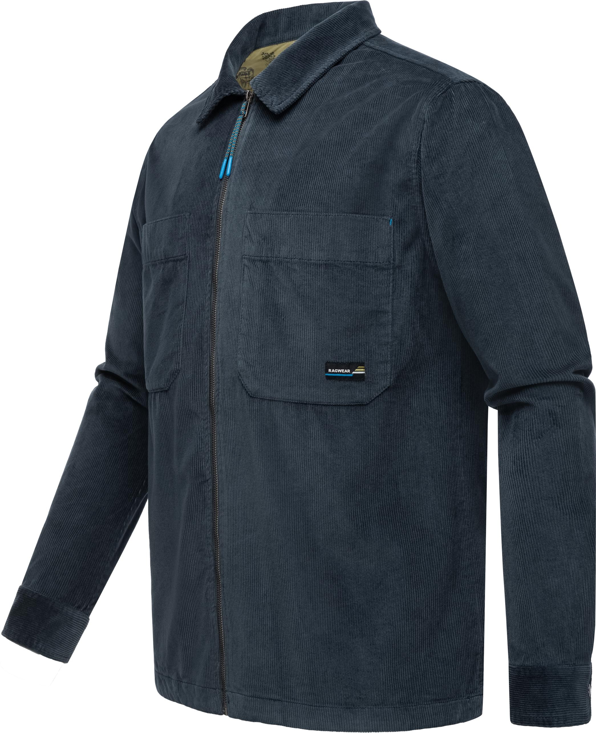 Ragwear Langarmhemd »Cordy«, Stylische Herren Hemdjacke aus Cord mit großen Brusttaschen