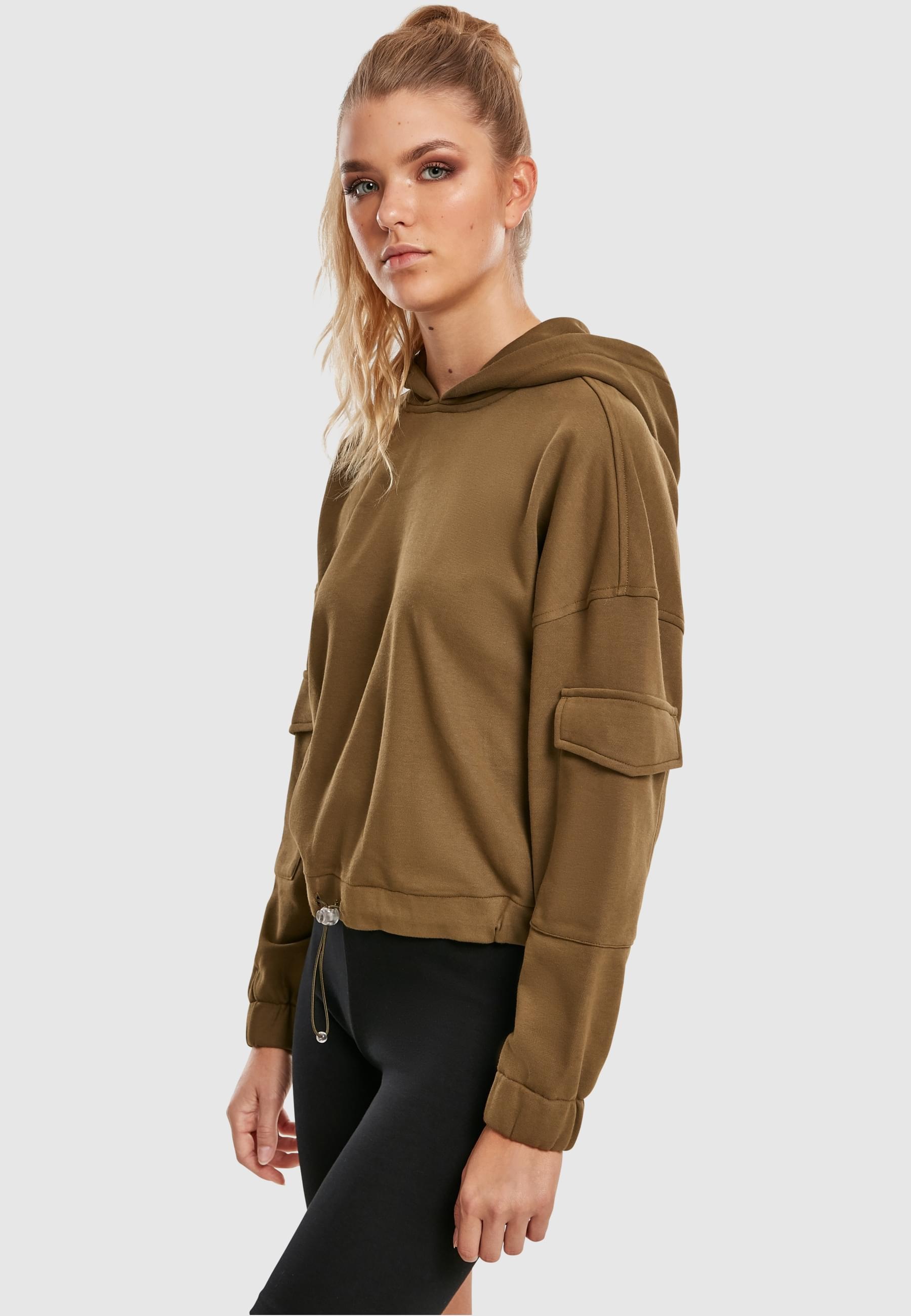 URBAN CLASSICS Kapuzenpullover »Urban Classics Damen Ladies Short Worker Hoody«