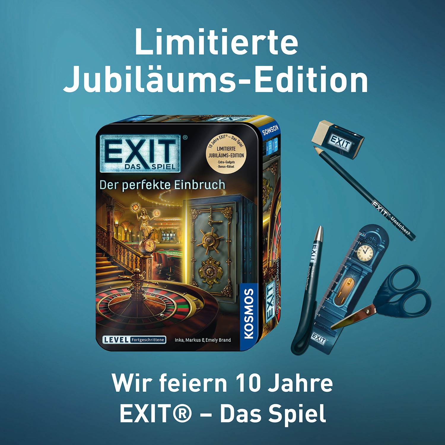 Kosmos Spiel »EXIT® Der perfekte Einbruch Jubiläums-Edition (F)« Made in Germany