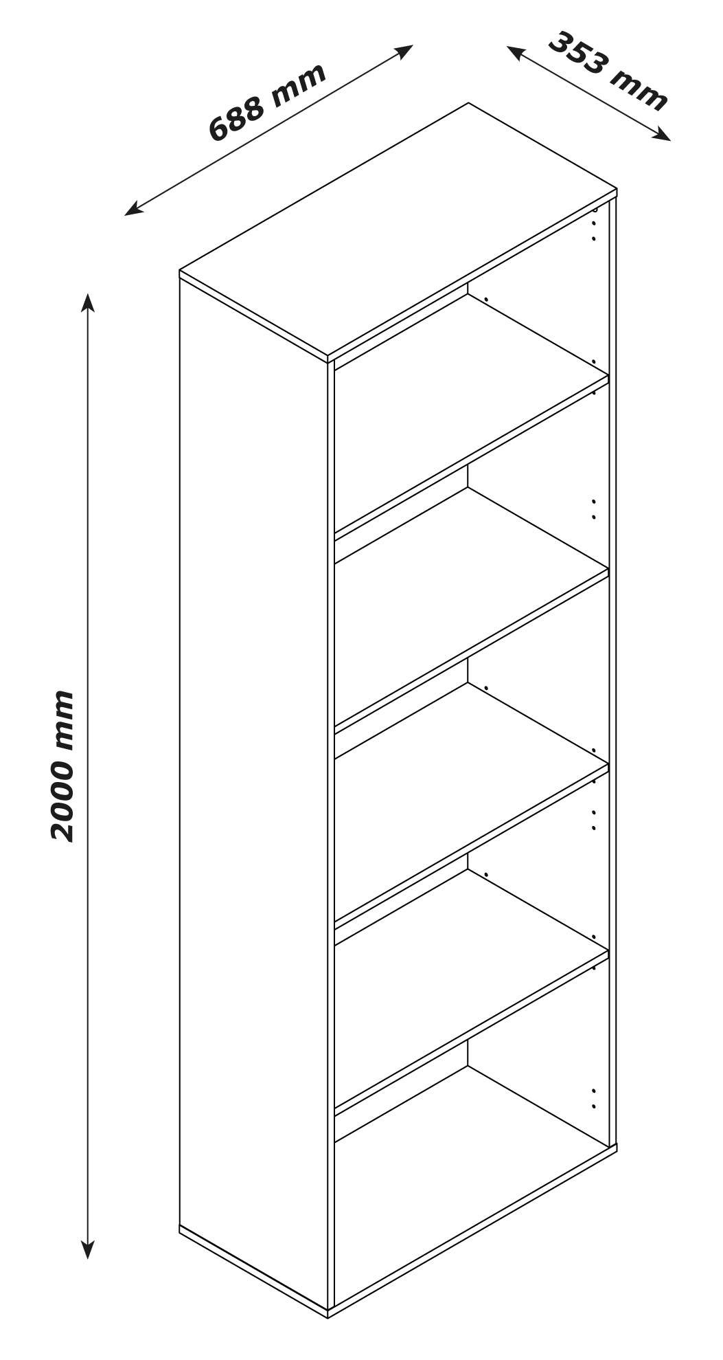 Composad Bücherregal »Espresso,Bücherregal, Standregal«, (1 St.), mit verstellbaren Einlegeböden