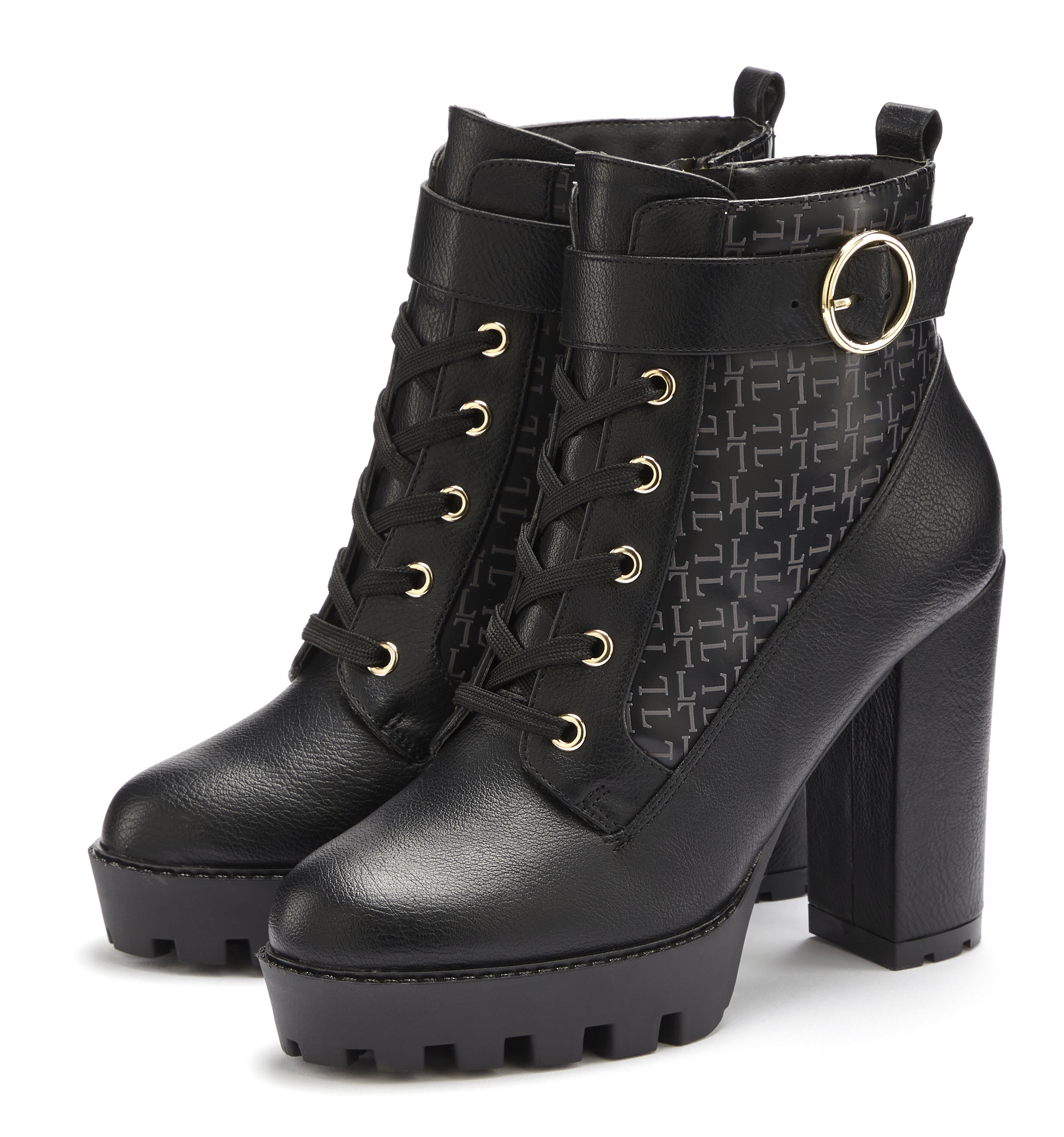 LASCANA Stiefelette "High-Heel-Stiefelette," mit Blockabsatz & raffinierter Musterung VEGAN