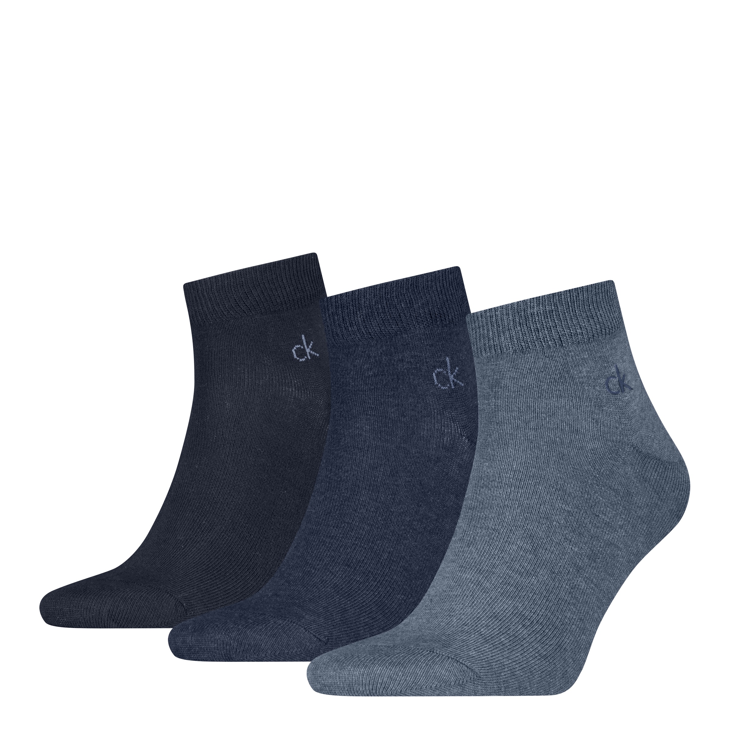 Calvin Klein Kurzsocken "CK MEN QUARTER" 3 Paar, Rippenbündchen, Cotton-Mix günstig online kaufen