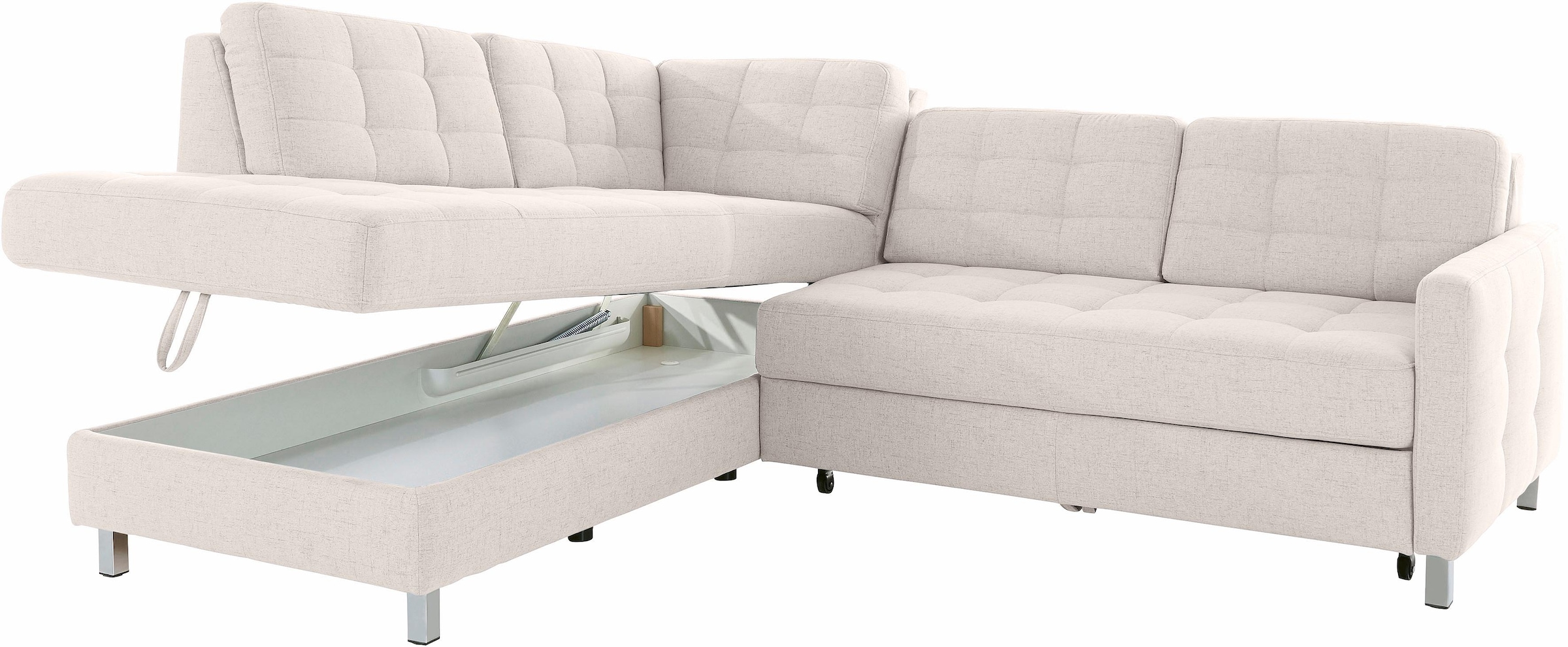 sit&more Ecksofa »Picasso L-Form«, wahlweise mit Bettfunktion und Bettkasten