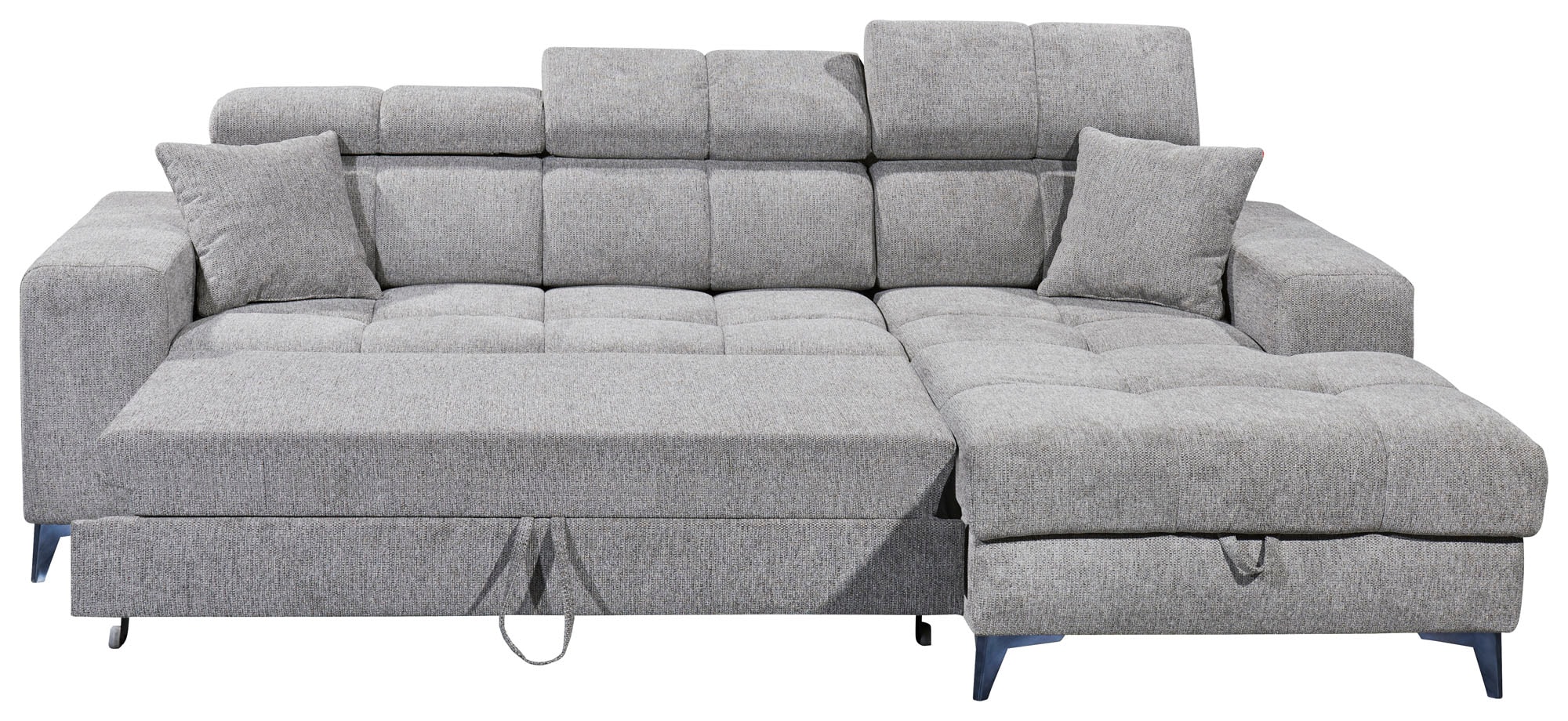 ED EXCITING DESIGN Ecksofa »Sydney L-Form«, mit Bettfunktion, Bettkasten, Kopfteilverstellung & 2 Zierkissen