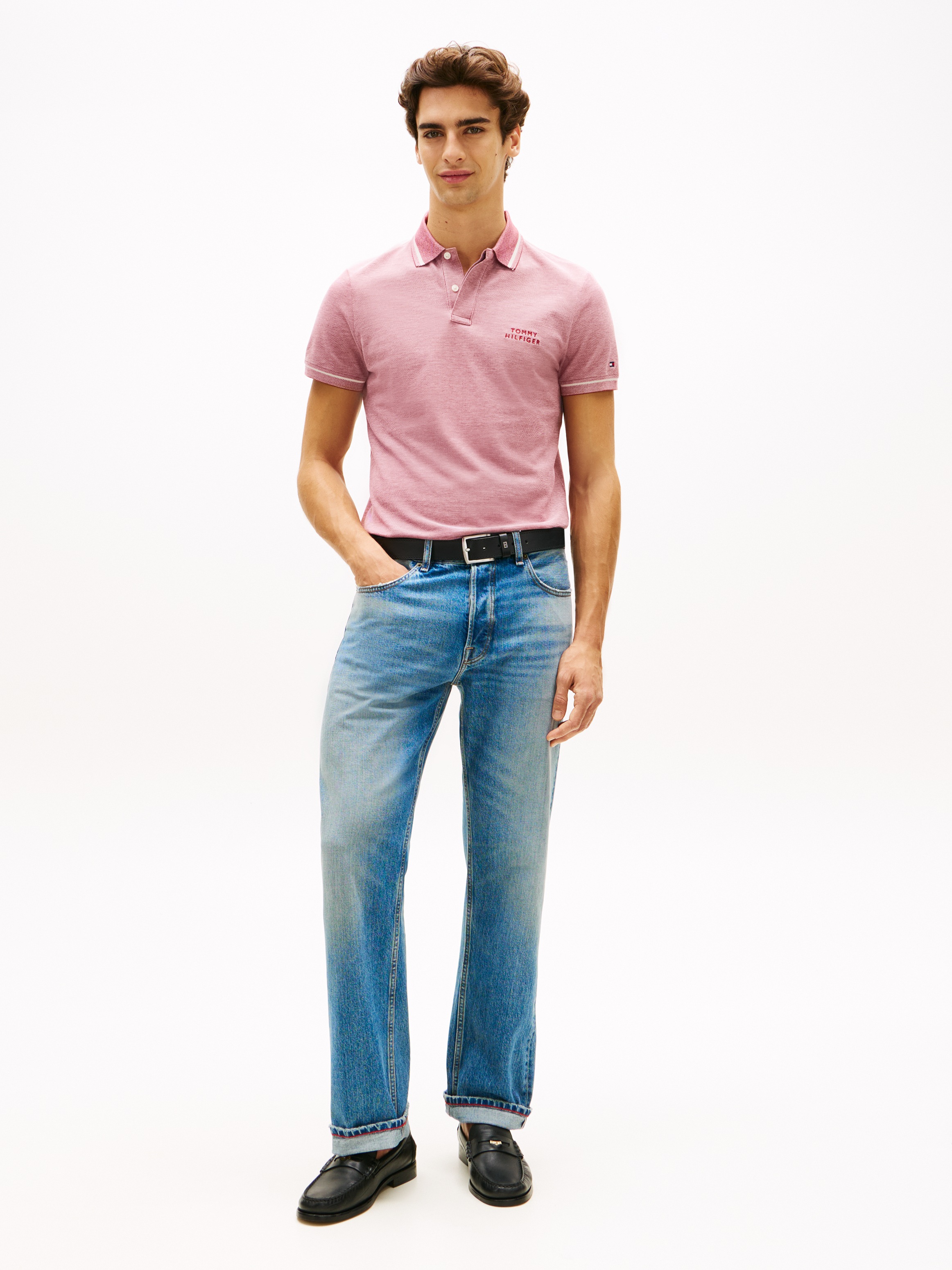 Thumbnail - Tommy Hilfiger Poloshirt "OXFORD TWO TONE REGULAR PLACKET" Regular fit mit Polokragen