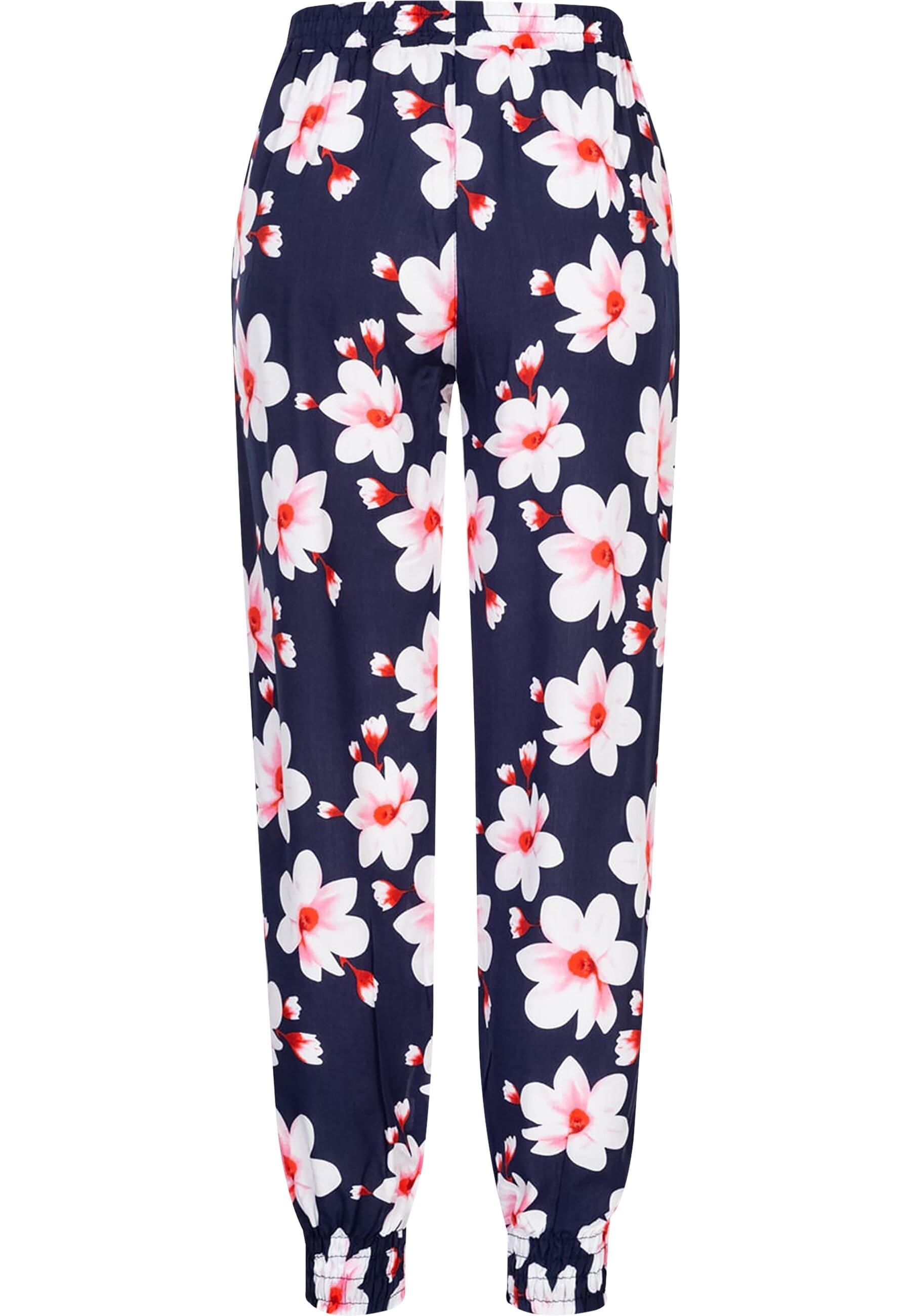 CLOUD 5IVE Stoffhose »CLOUD 5IVE Viskose Hose mit Bündchen 2-Pockets & Big Flowers«