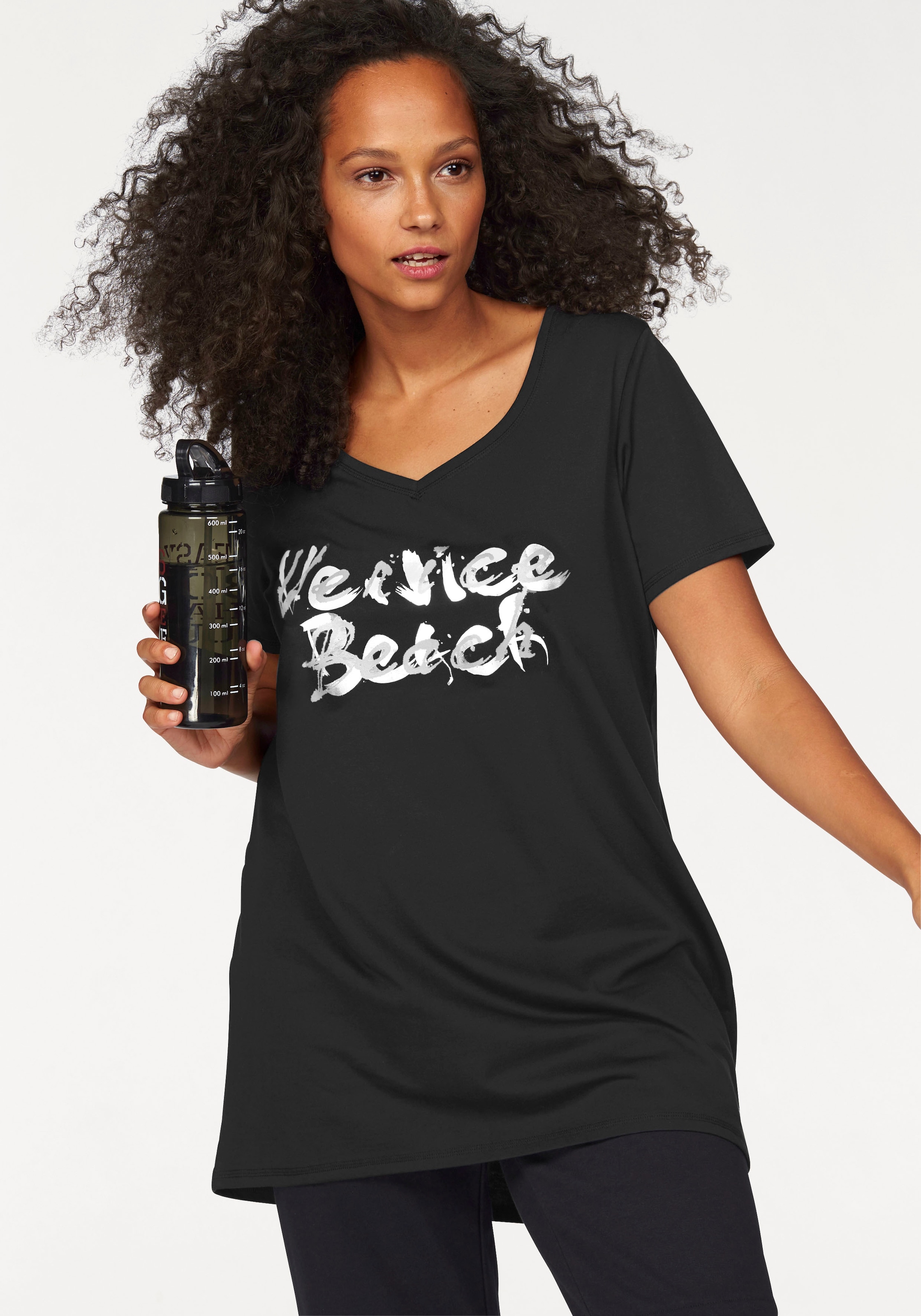 Venice Beach Longshirt, Langarm, lockere Passform, mit Logodruck, herzförmi günstig online kaufen