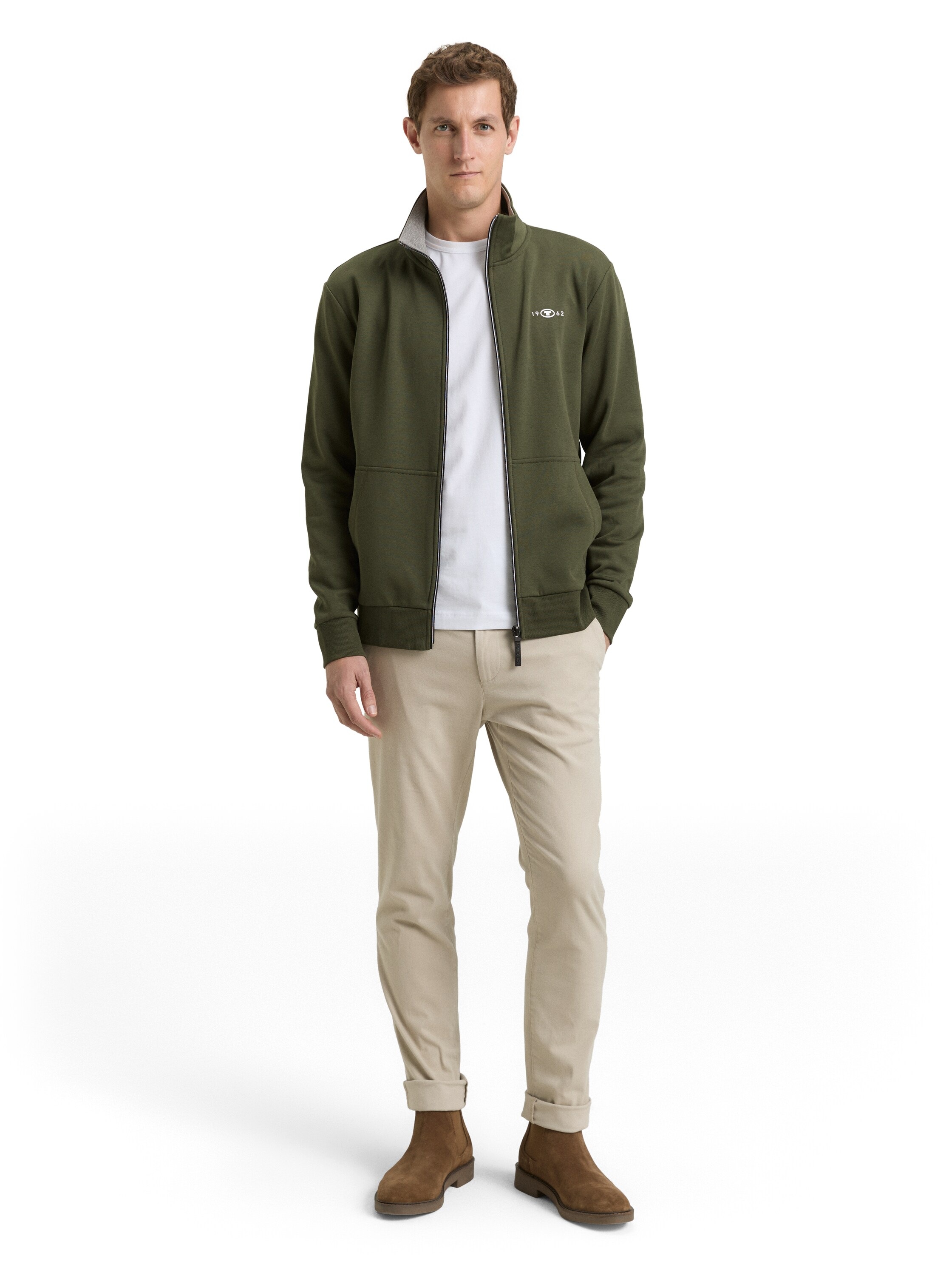 Tom Tailor Sweatshirt Jacket Men Green 3XL 3