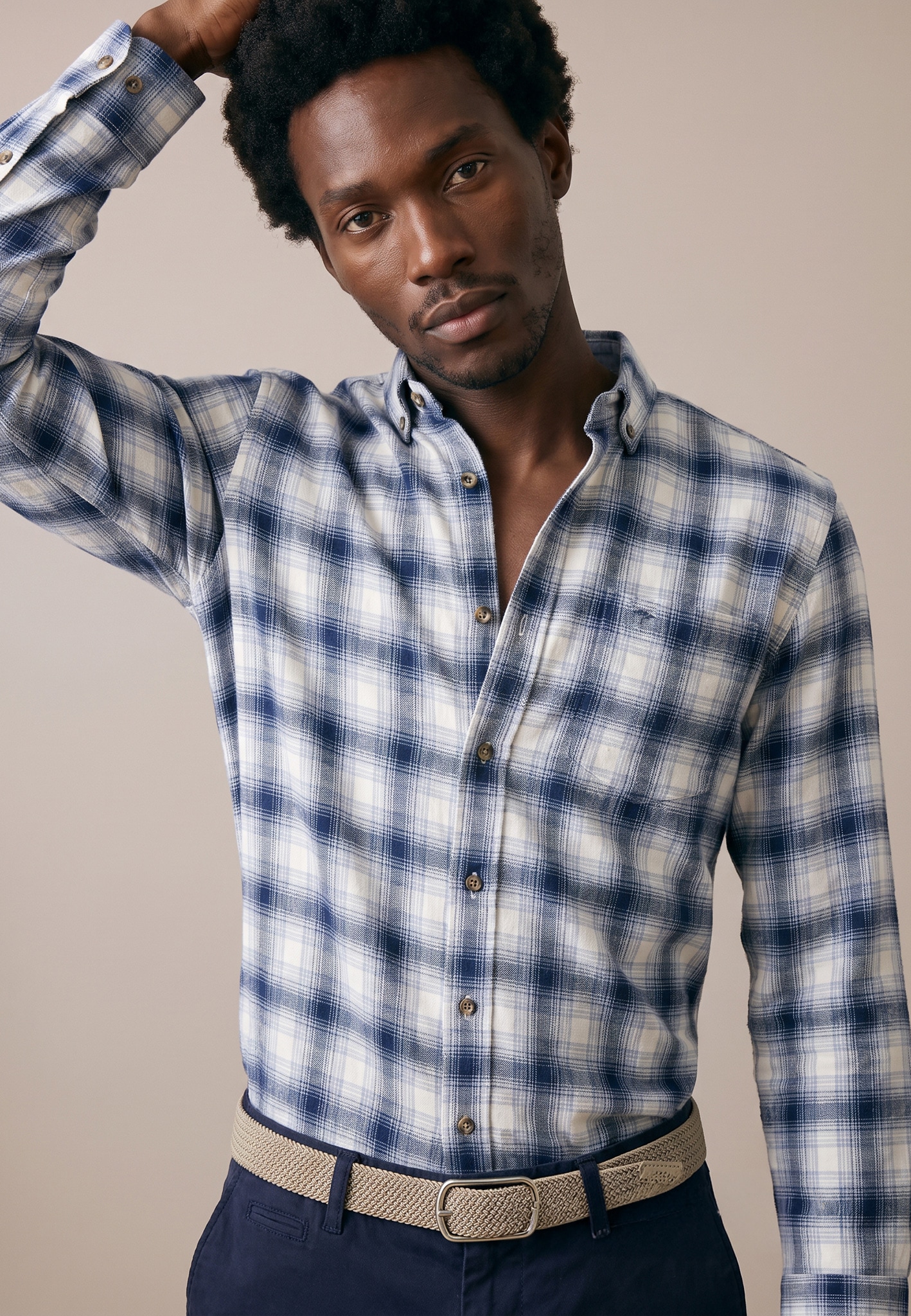 FYNCH-HATTON Karohemd mit Button-Down-Kragen