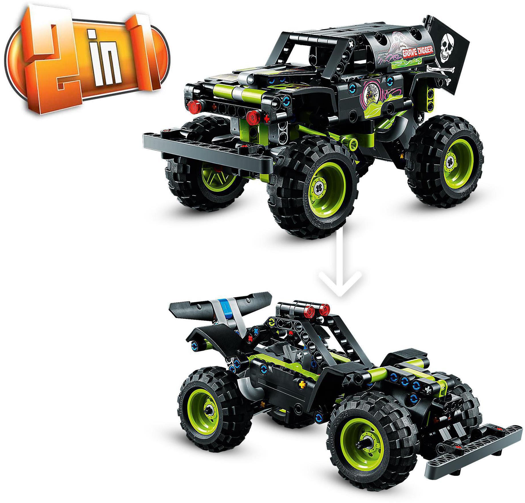 LEGO® Konstruktionsspielsteine »Monster Jam® Grave Digger® (42118), LEGO® Technic«, (212 St.), Made in Europe