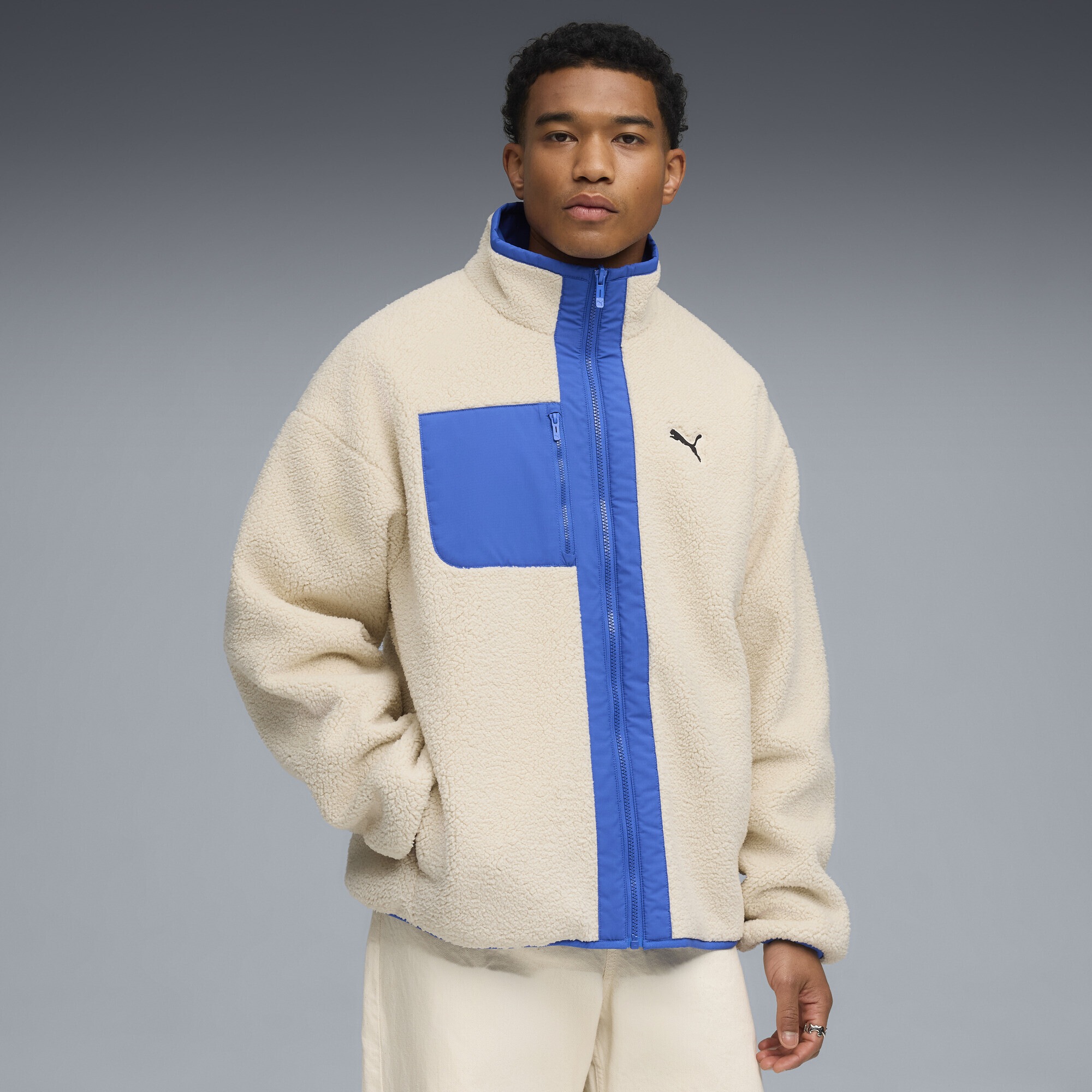 PUMA Winterjacke »Hybrid Sherpa Wendbare Jacke Herren«
