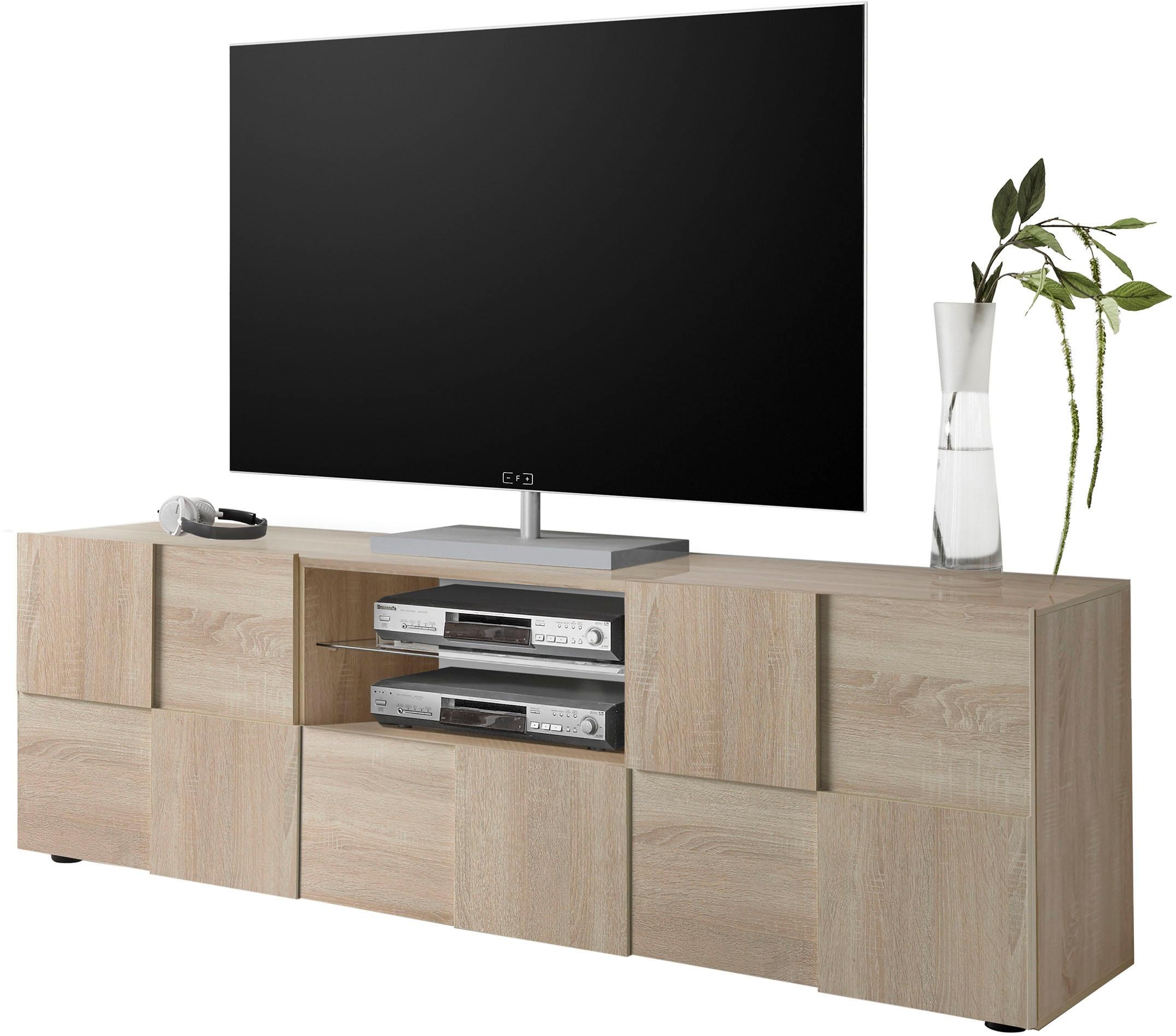 Home affaire Lowboard "Dama Breite 181 cm, TV-Board 2 Türen, 1 Schubkasten, günstig online kaufen