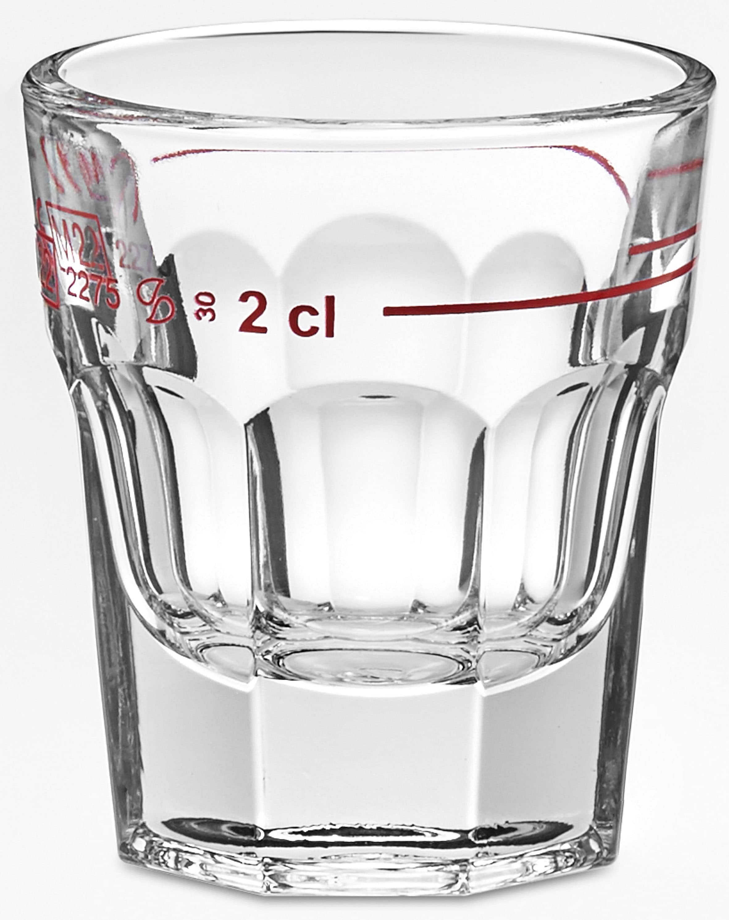 VAN WELL Schnapsglas "Lahnstein Rotring", Ø 4,8cm x 5,5cm, 20ml, 24 Stk., transparent, Trinkgefäße, 0,2 L, geeicht, Spülmaschinengeeignet,