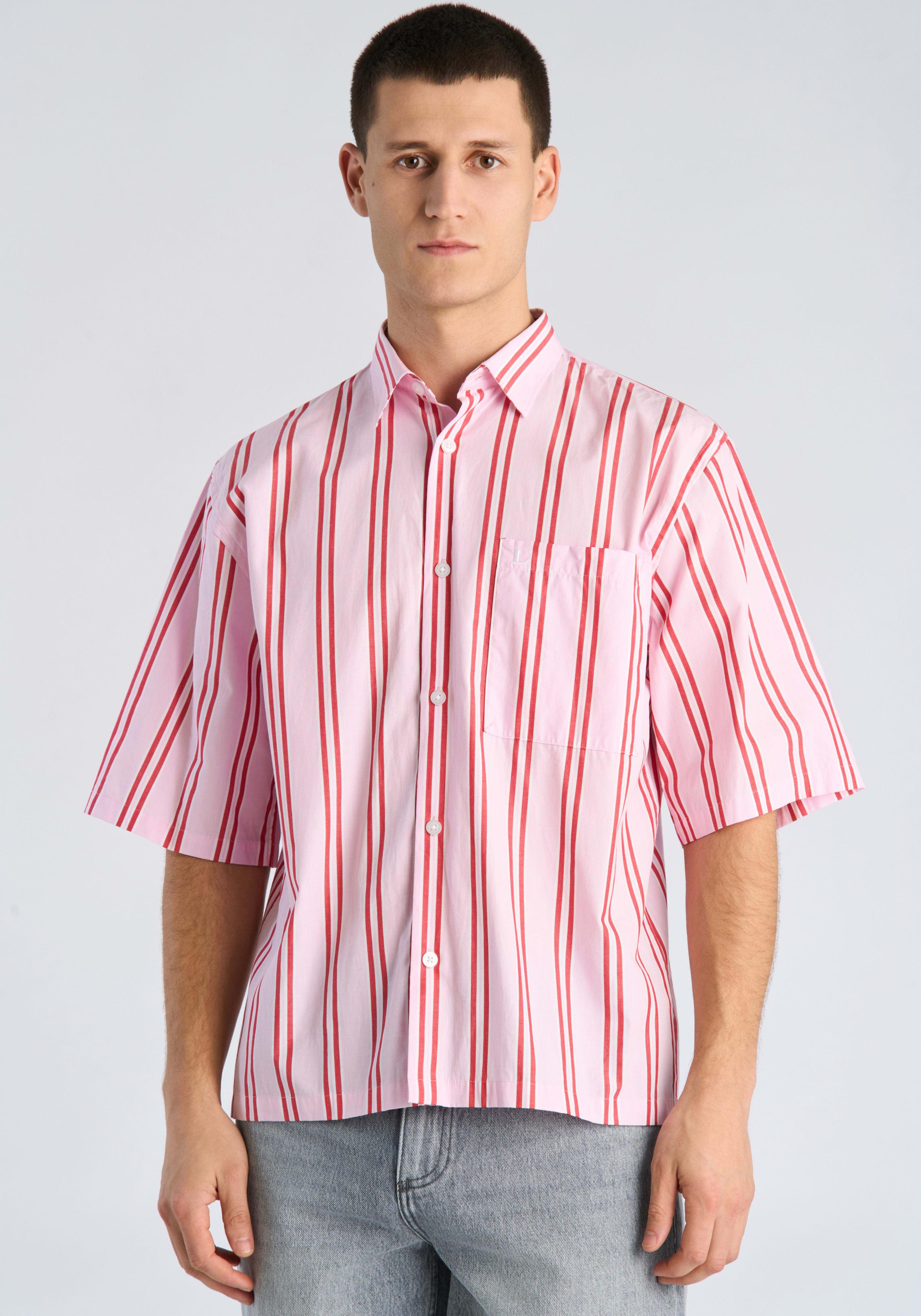 LINDBERGH 1100000002199 mit Hemdkragen und Knopfleiste / relaxed fit