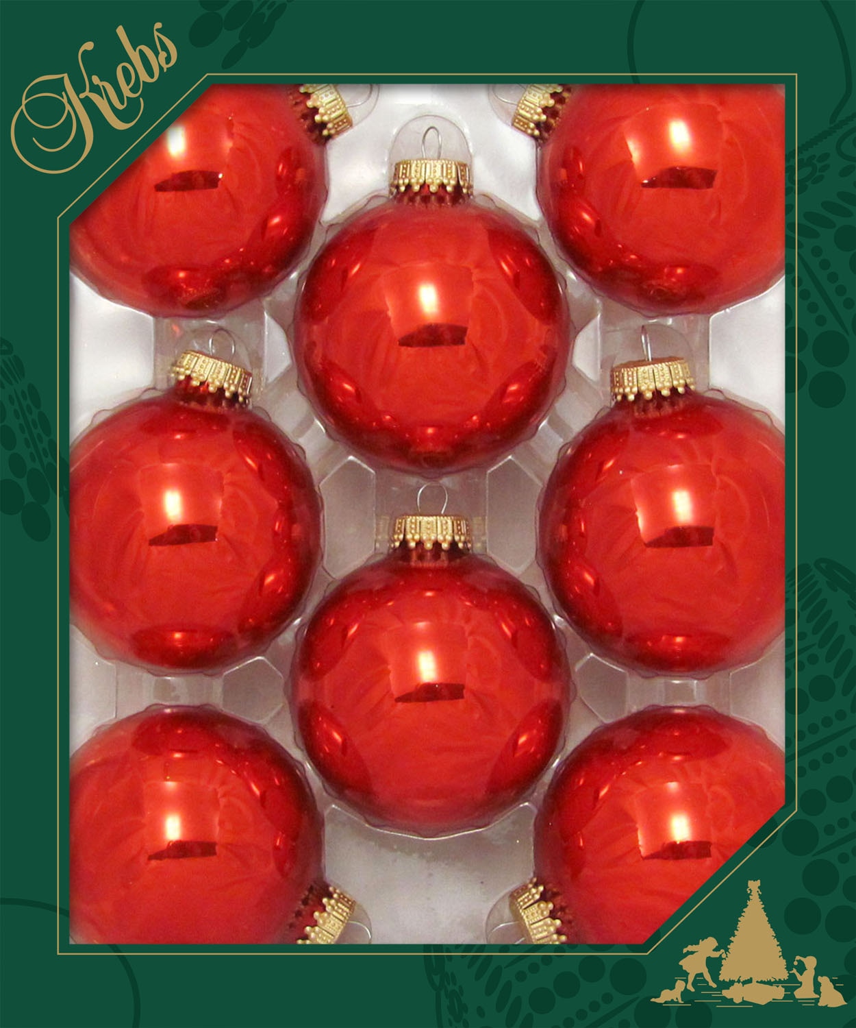 Krebs Glas Christbaumschmuck, St.) | Weihnachtsbaumkugel »CBK70101, Glas«, 8 Christbaumkugeln rot, Weihnachtsdeko kaufen (Set, BAUR Lauscha