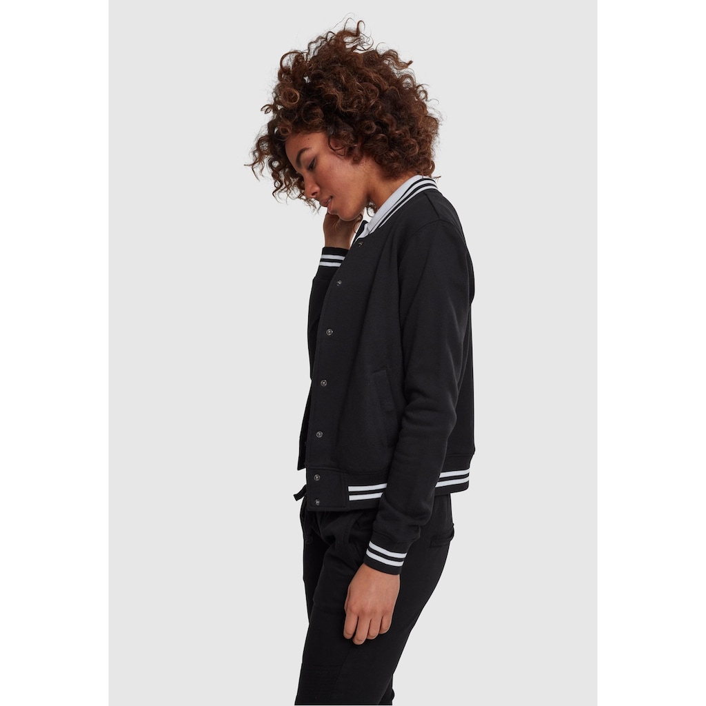 URBAN CLASSICS Anorak »Urban Classics Damen Ladies College Sweat Jacket«, (1 St.), ohne Kapuze