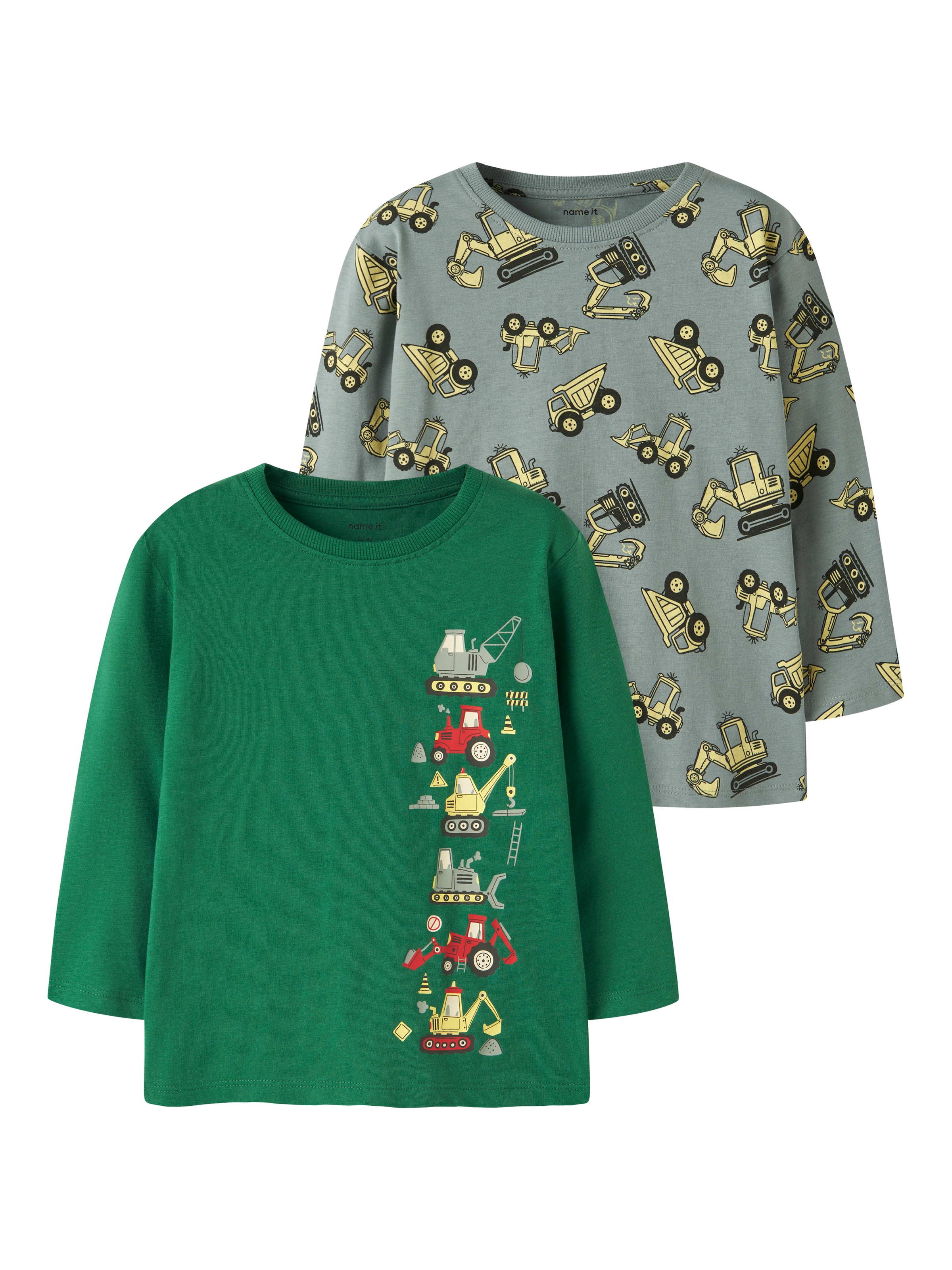 Name It Langarmshirt "NMMVELDO 2P LS NREG TOP" Packung, 2 Baumwolle, regular fit