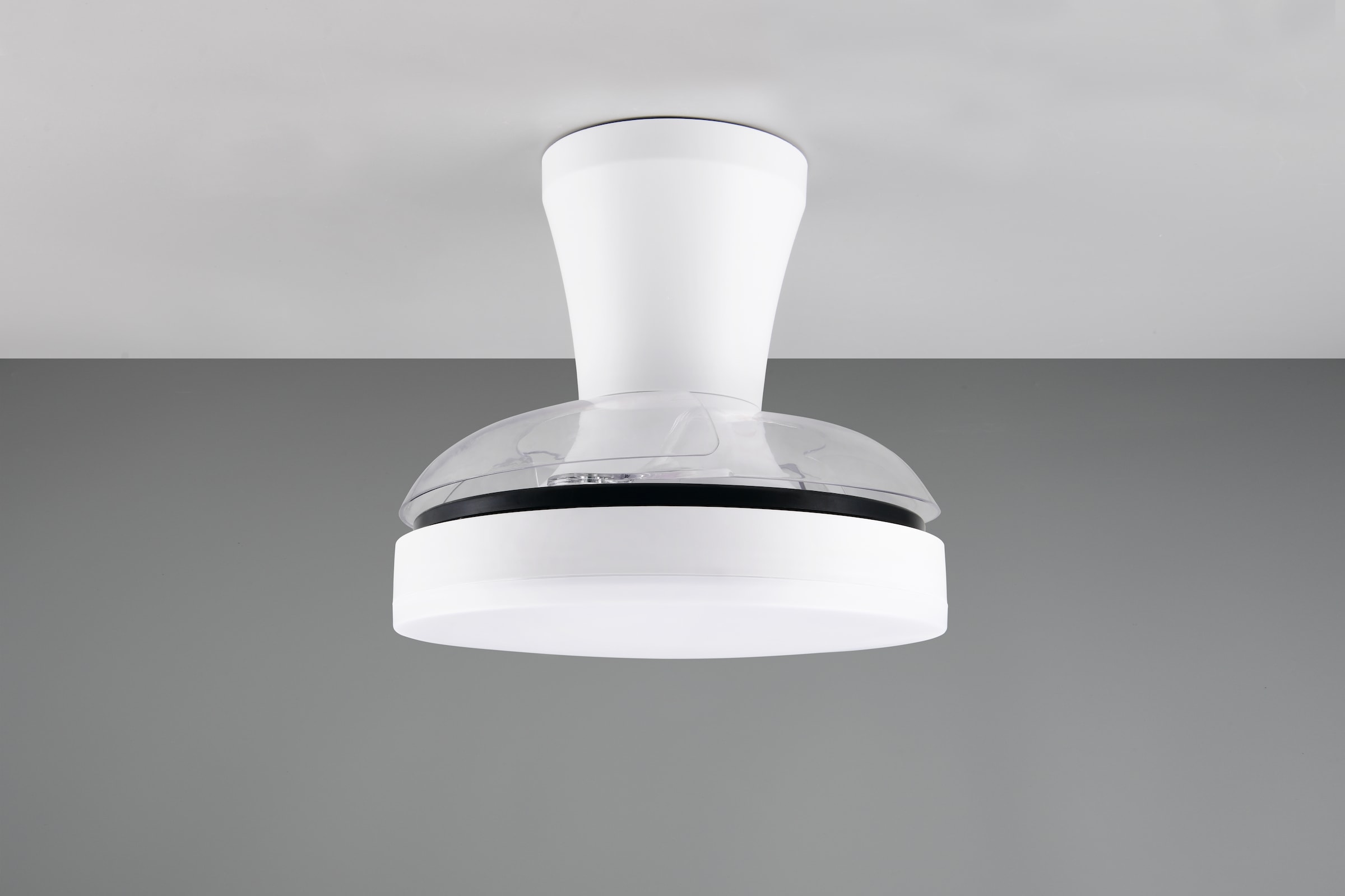 REALITY Leuchten LED Deckenleuchte »TAMPERE mit Ventilator, Deckenventilator mit ausklappbaren Flügeln 30W« LED-Board 1 Stk. Farbwechsler | warmweiß - kaltweiß Ø 30 - 71 cm (aufgeklappt), 6 Stufen, LED 24W CCT dimmbar Timer Fernb.