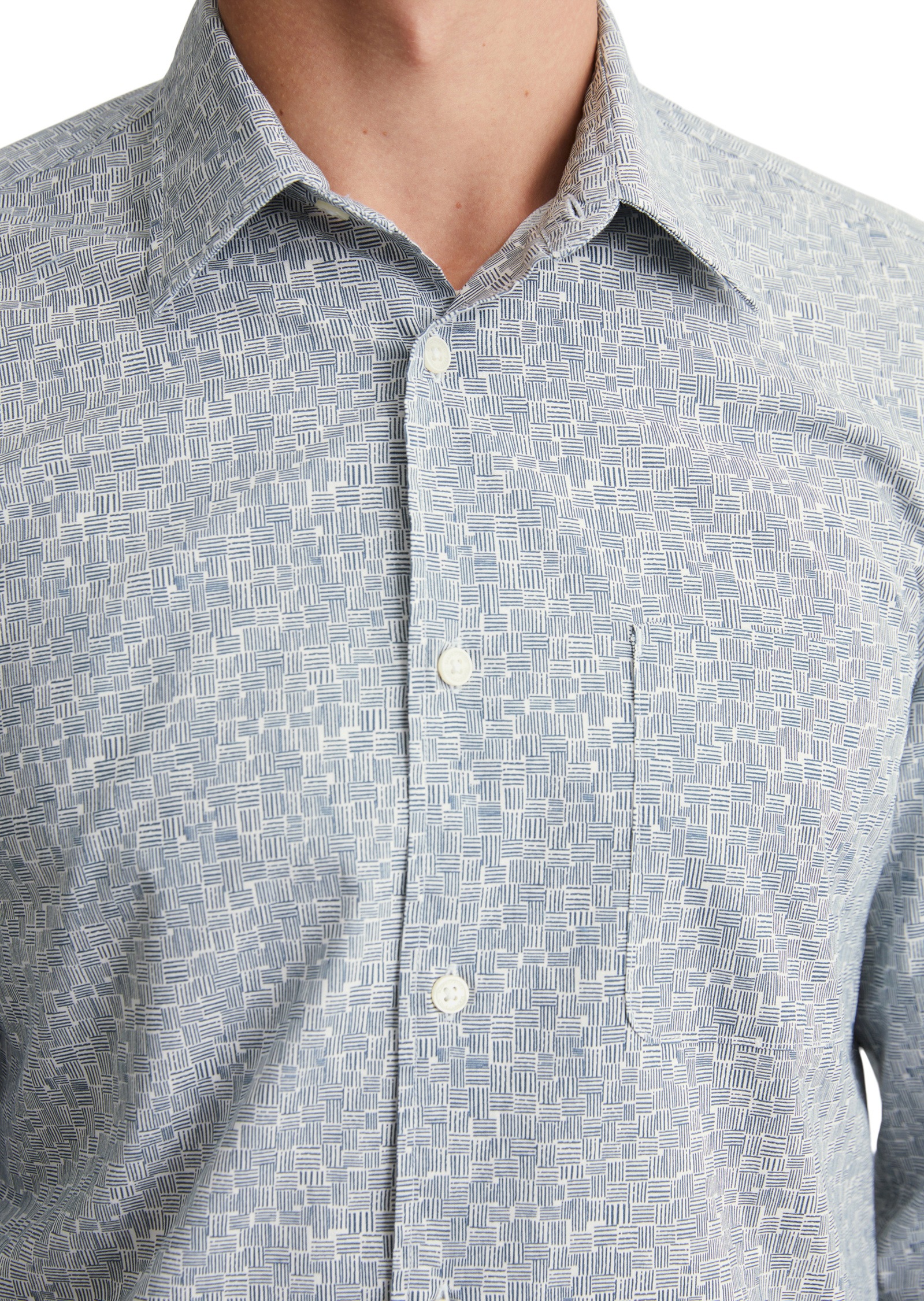 Marc O'Polo Langarmhemd »mit feinem Allover-Print«