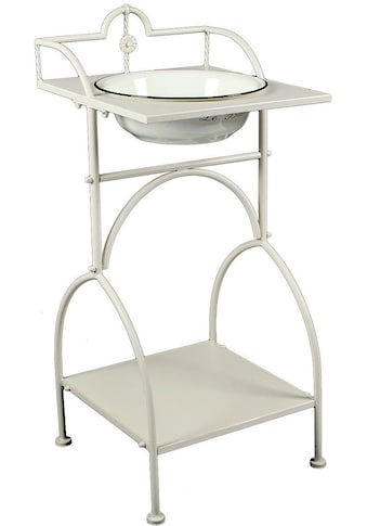 Badaccessoire-Set »Waschschüssel mit Stand - eckig in Beige«, (1 tlg.)