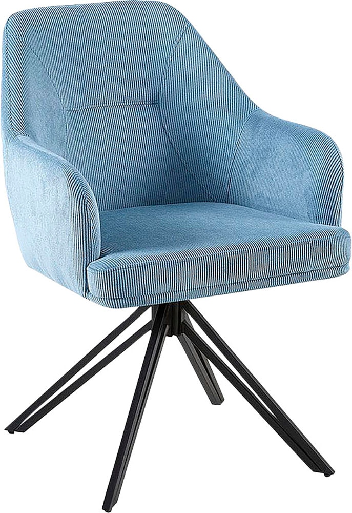 Home affaire Esszimmerstuhl "Alaro" () 2 Stk. Cord mit Drehfunktion, Armleh günstig online kaufen