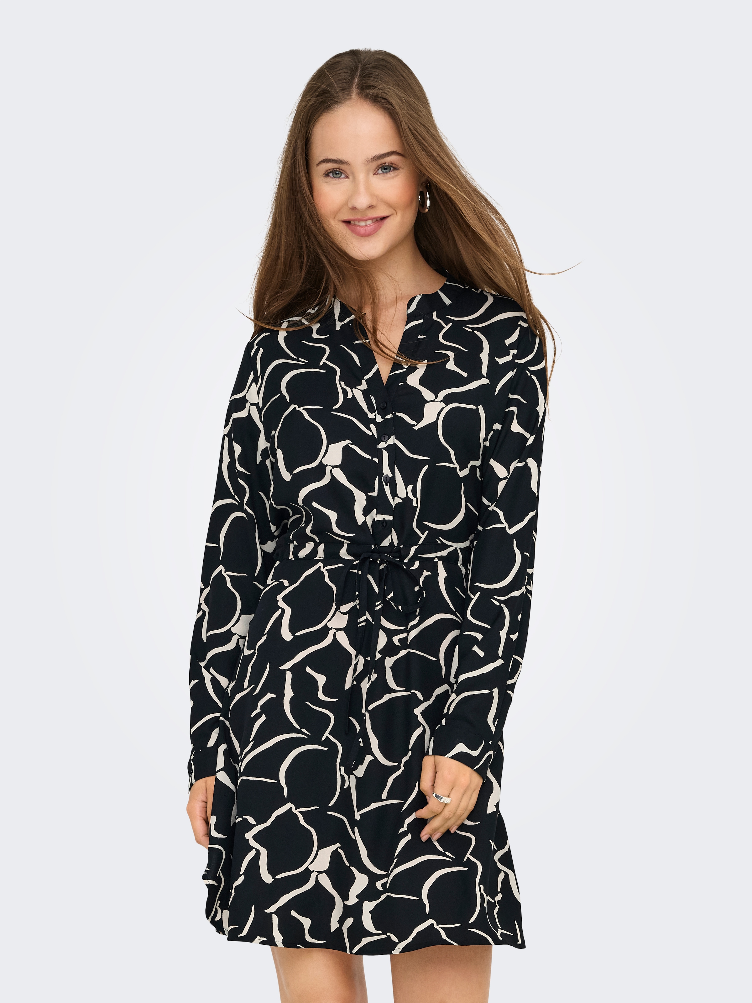 ONLY Druckkleid "ONLCORY L/S V-NECK TUNIC", Sommerkleid günstig online kaufen