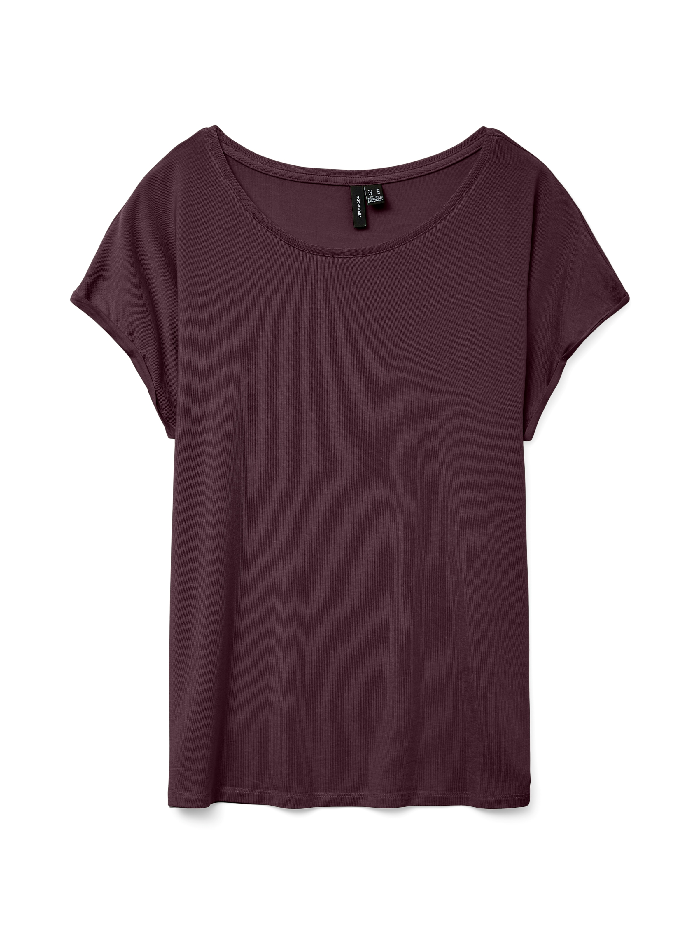 Vero Moda Rundhalsshirt »VMAVA PLAIN SS TOP GAJRS NOOS«