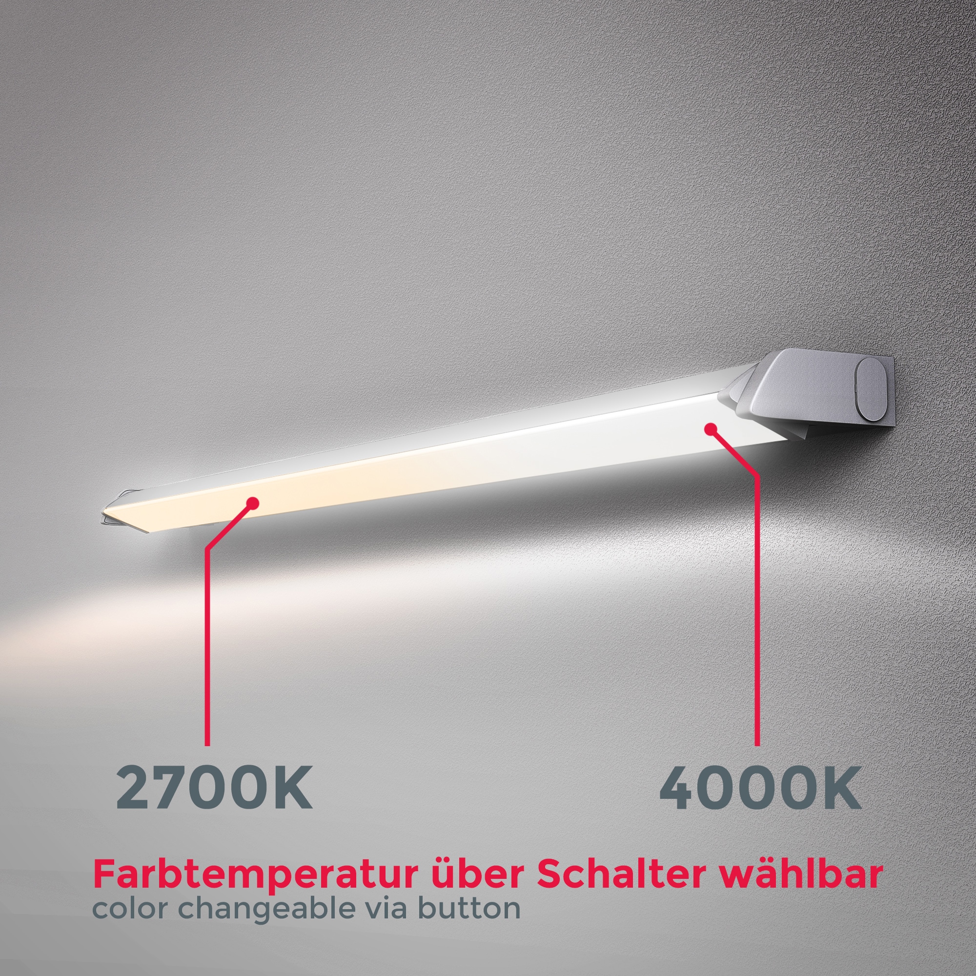 Unterbaulampe, Schrank-Lampe, BAUR schwenkbar, 8W Küchenleiste, | Lichtleiste, silber, flammig-flammig, 1 B.K.Licht