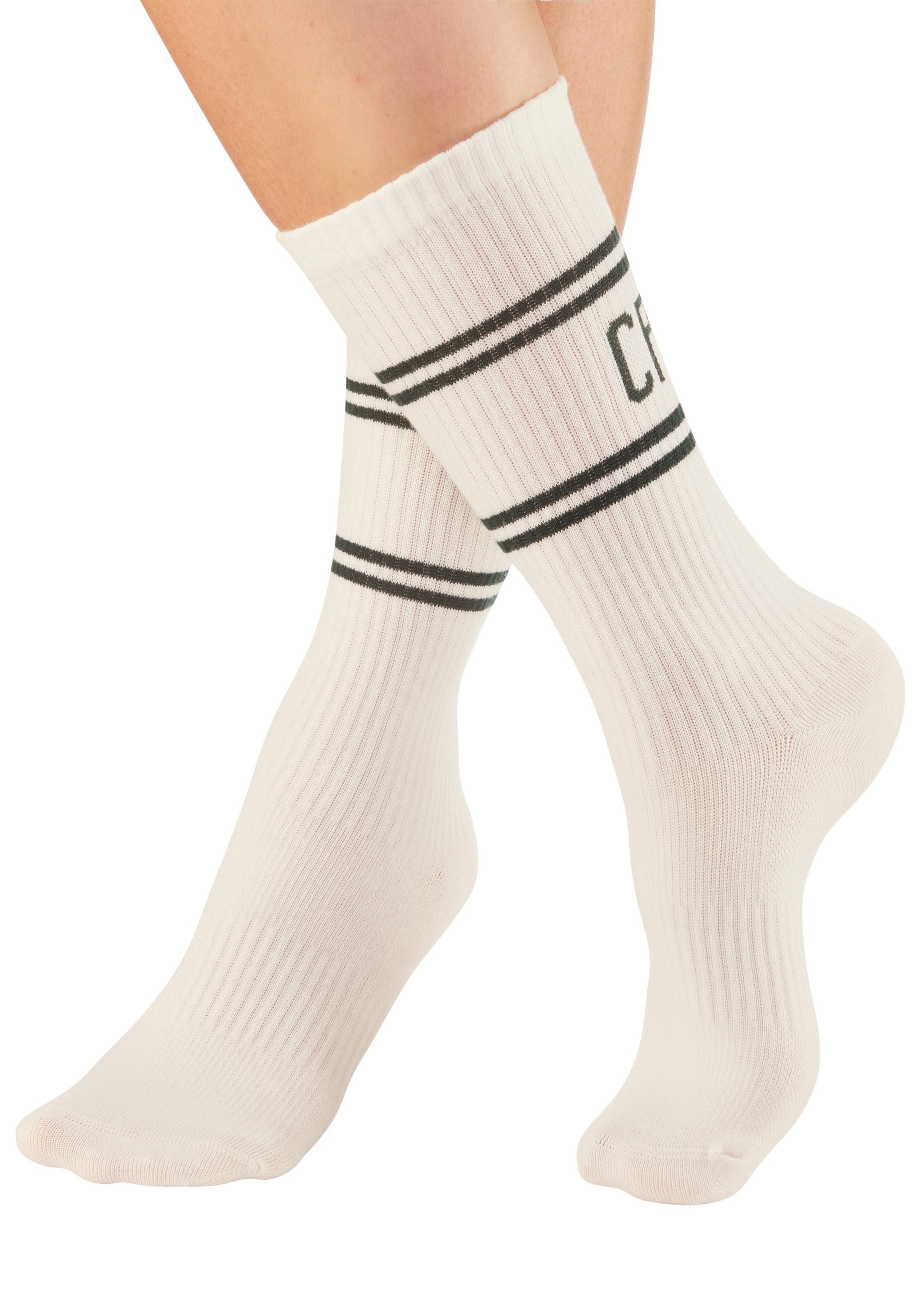 Thumbnail - Copenhagen Studios Langsocken Packung, 2 Paar tlg. mit Pikeé-Struktur unter der Sohle