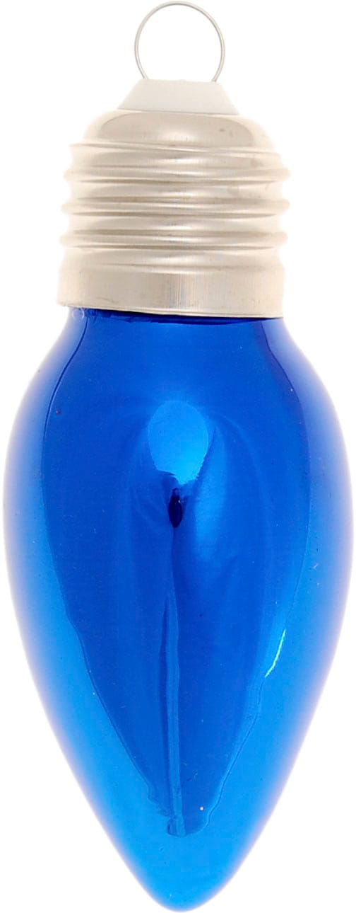 Krebs Glas Lauscha Christbaumschmuck »Glühbirne rot/gelb/grün/blau, Höhe ca. 9 cm«, (Set, 4 tlg.), Weihnachtsdeko, Christbaumkugeln aus Glas, Weihnachtsbaumkugel