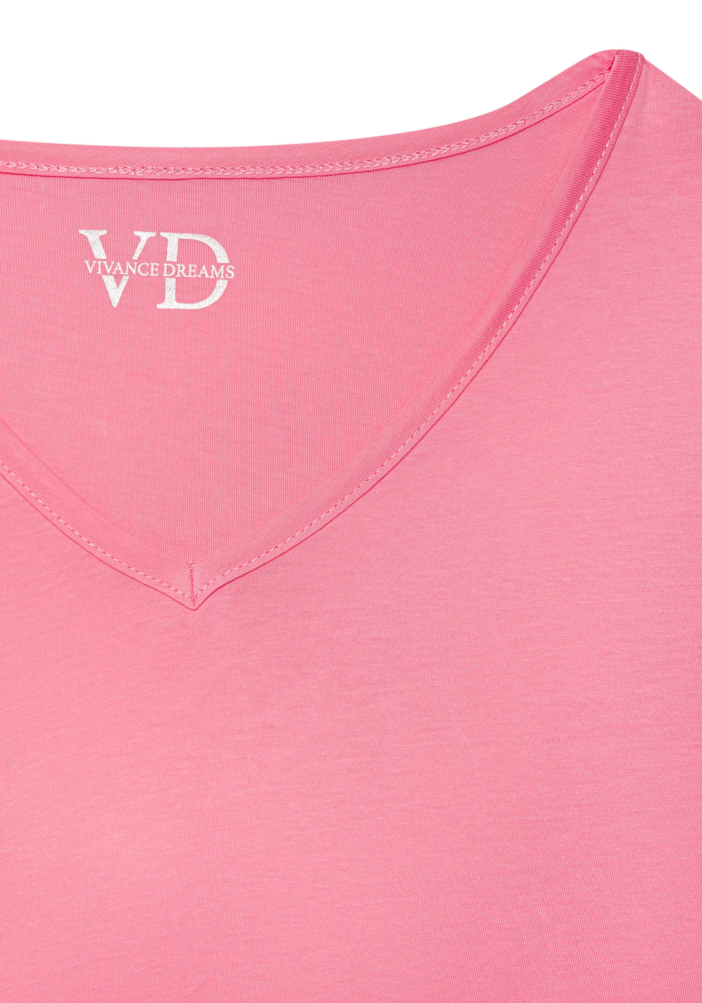 Vivance Dreams Pyjamaoberteil, mit schönem V-Ausschnitt