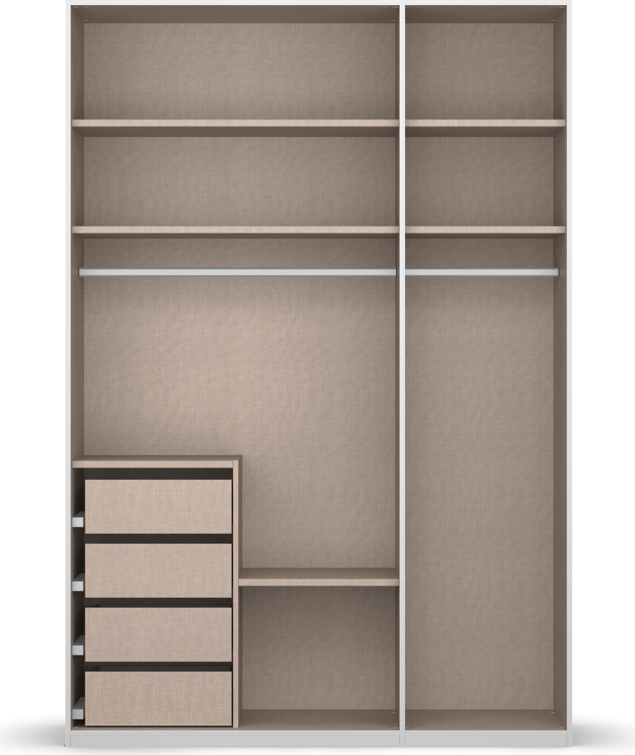 rauch Drehtürenschrank »Skat Pure«, mit eleganten Griffstangen und praktischer Innenausstattung