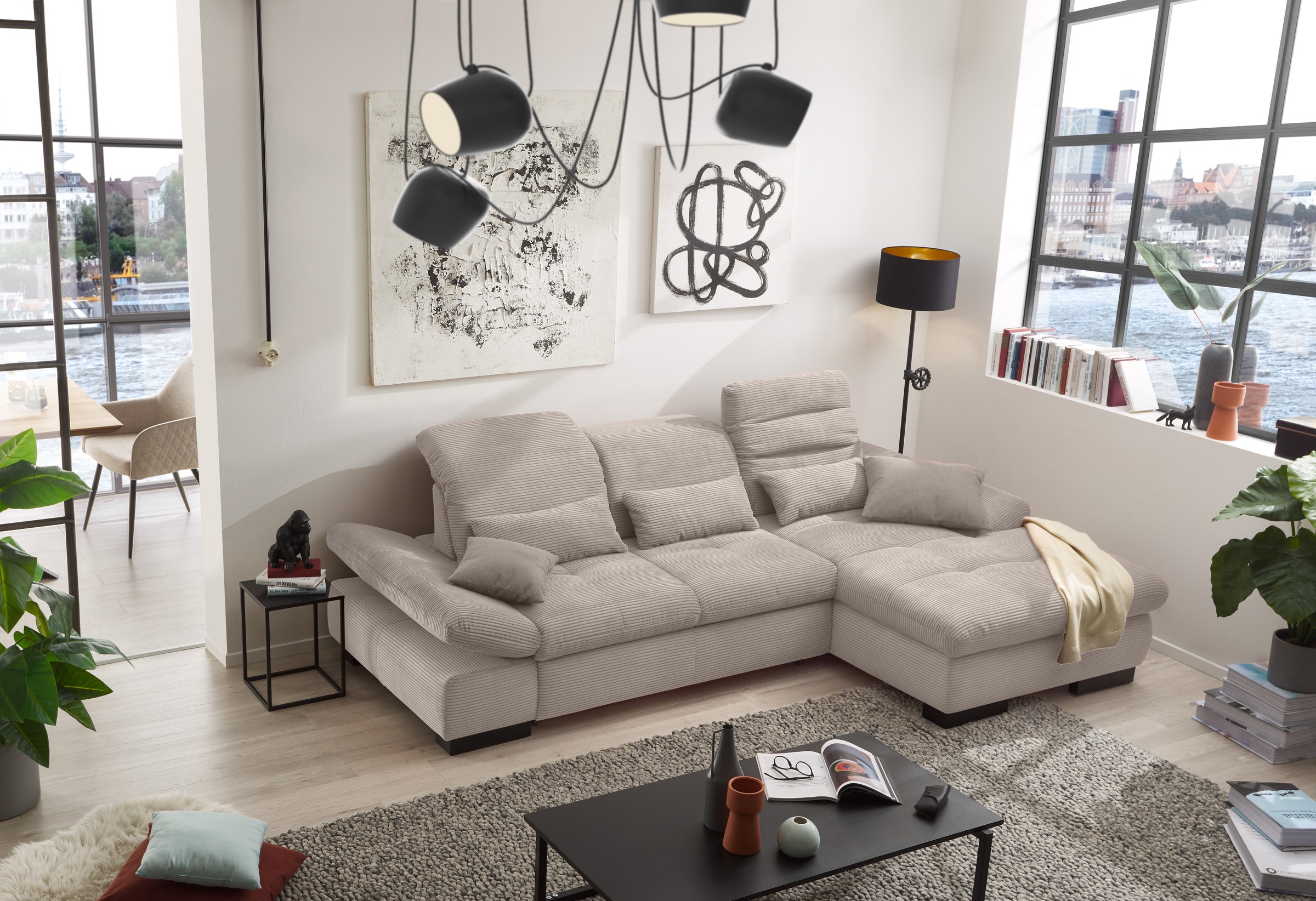 set one by Musterring Ecksofa "SO4100 V", mit verstellbaren Kopfteilen, wah günstig online kaufen