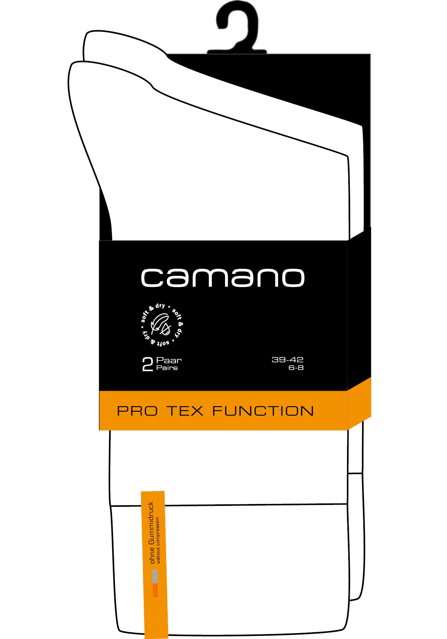 Camano Sportsocken »function«, (4 Paar), mit feuchtigkeitsregulierendem Material