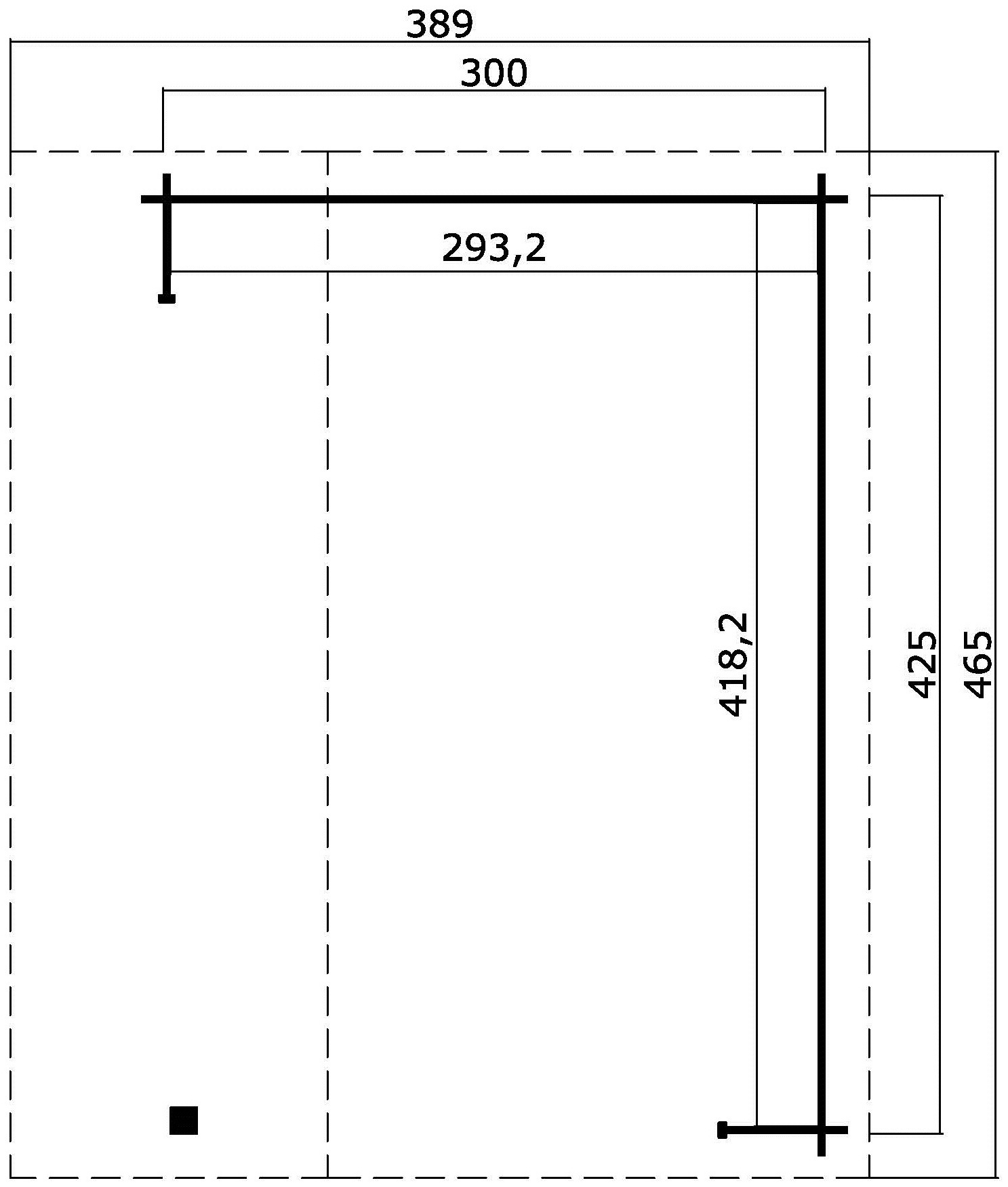 LASITA MAJA Gartenhaus »Unterstand/Lounge San Diego«, Unterstand / Lounge 34mm, Fundamentmass 4250x3000, Schwedenrot