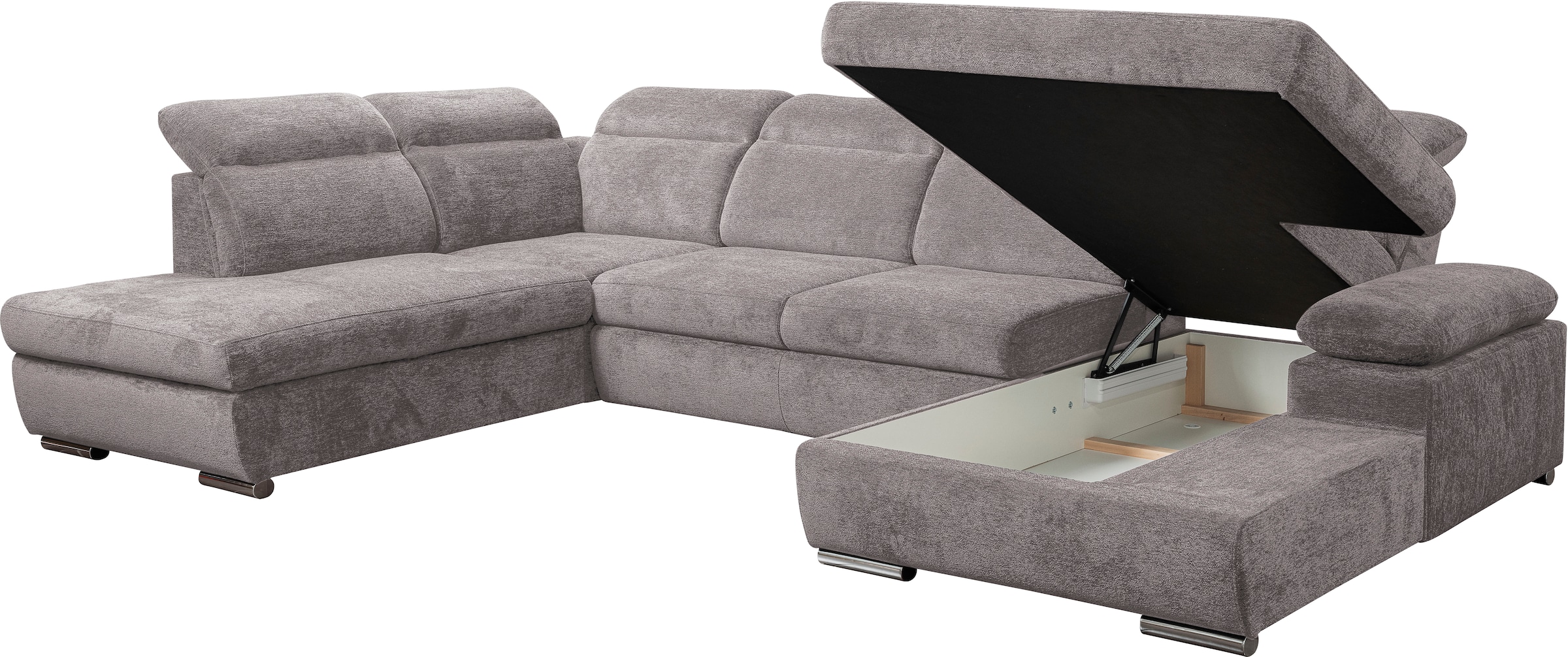 WERK2 Wohnlandschaft »Cordoba inkl. Bett, Bettkasten und Kopfteilfunktion, Breite 359cm«