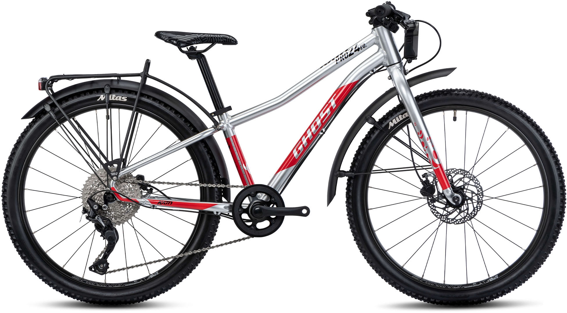 Ghost Trekkingrad "Kato 24 Pro EQ", 10 Gang, Shimano, Deore RD-M600 Schaltwerk, Kettenschaltung, für Damen und Herren, K