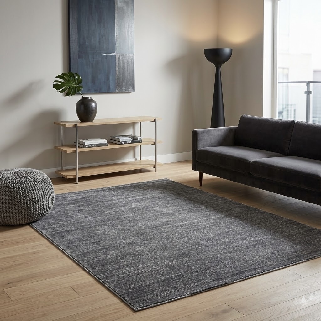 Sehrazat Teppich "LIMA, auch als Läufer und in RUnd" rechteckig 10 mm Höhe Kurzflor, Linienstruktur, leichter Glanz, Wohnzimmer