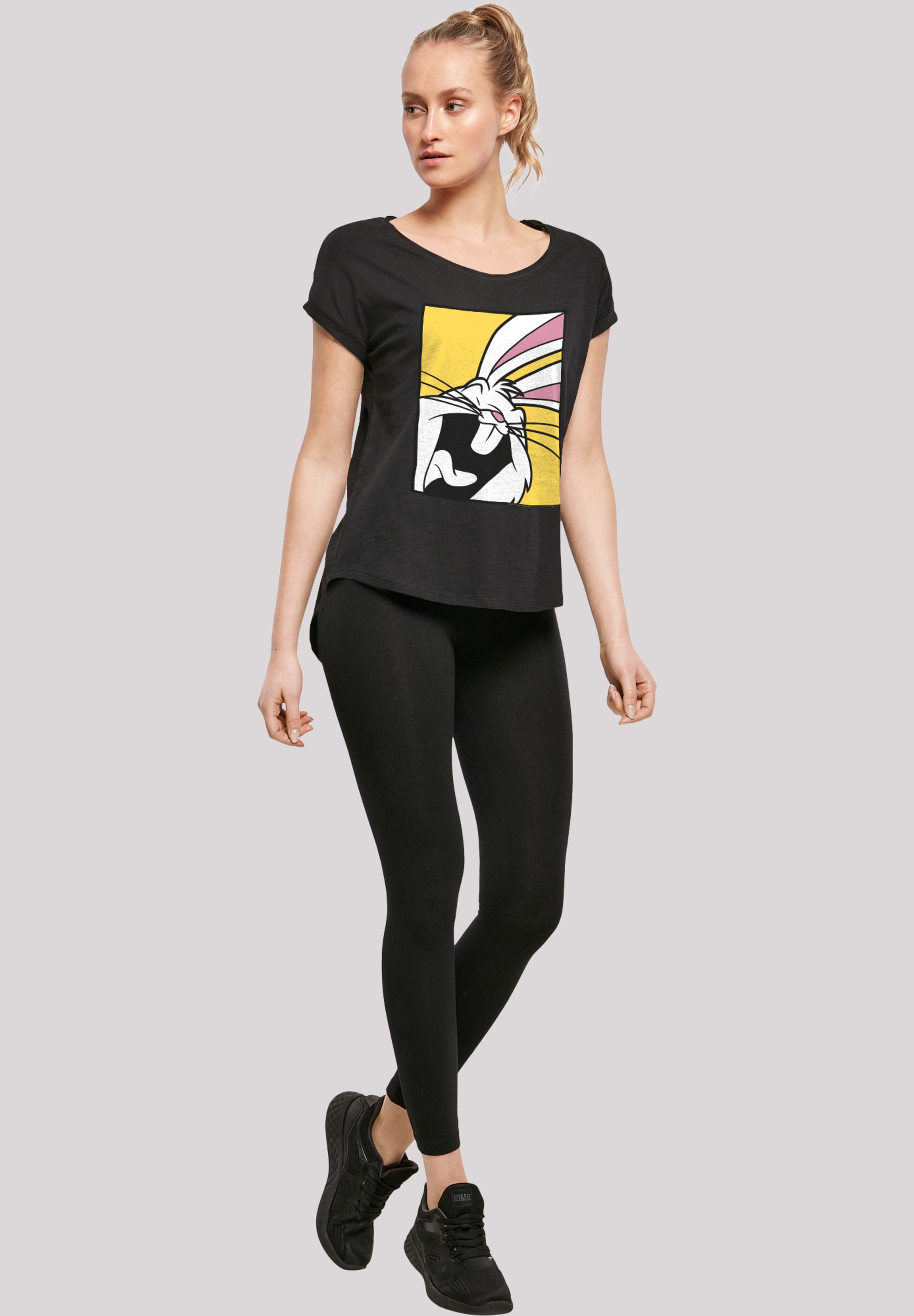 F4NT4STIC Kurzarmshirt (1 | Slub Looney tlg.) Laughing »Damen Long kaufen Bugs with für BAUR Bunny Tunes Ladies Tee«