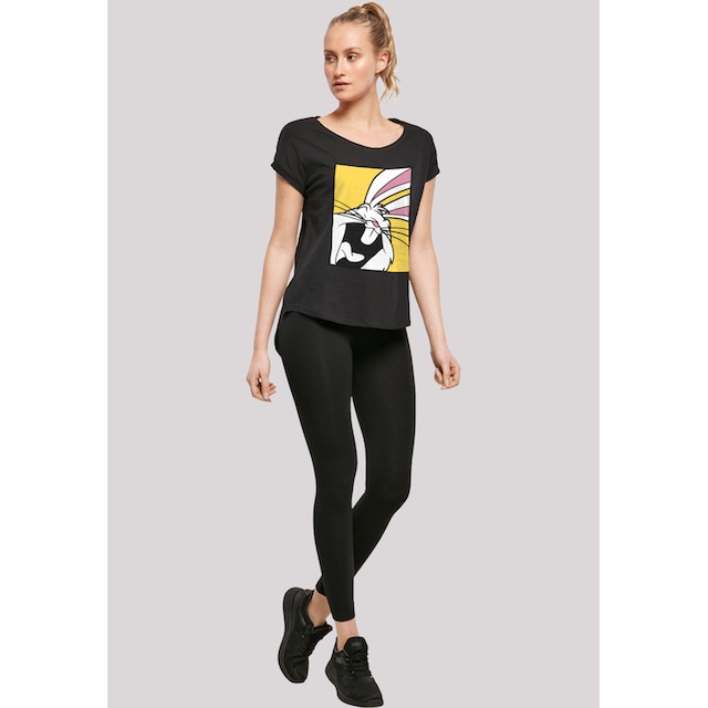 tlg.) Bunny F4NT4STIC Looney with Tee«, »Damen Laughing (1 | kaufen BAUR Bugs Kurzarmshirt Long für Slub Ladies Tunes