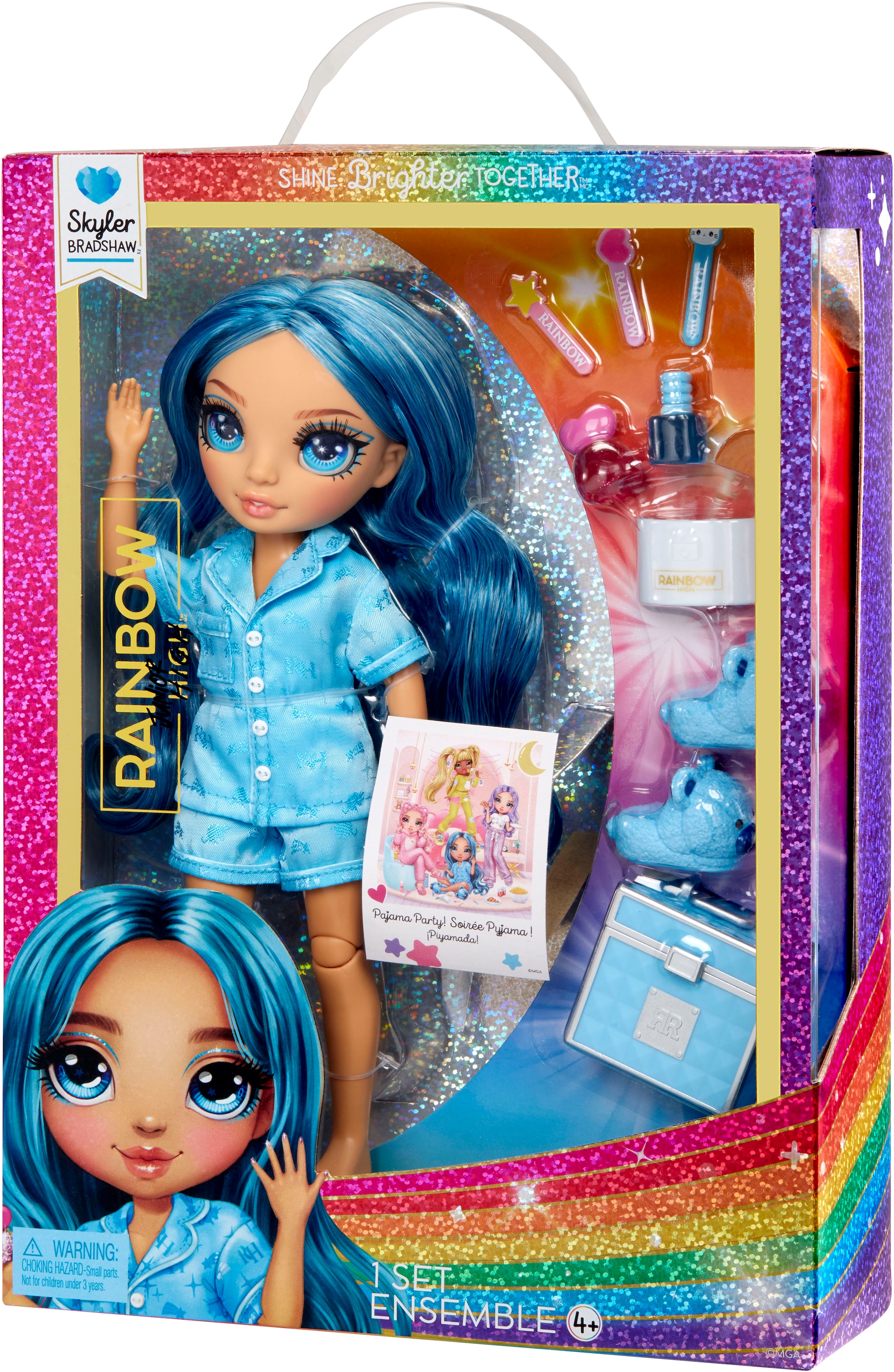 RAINBOW HIGH Anziehpuppe »Junior High PJ Party Fashion Doll Skyler (Blue)«