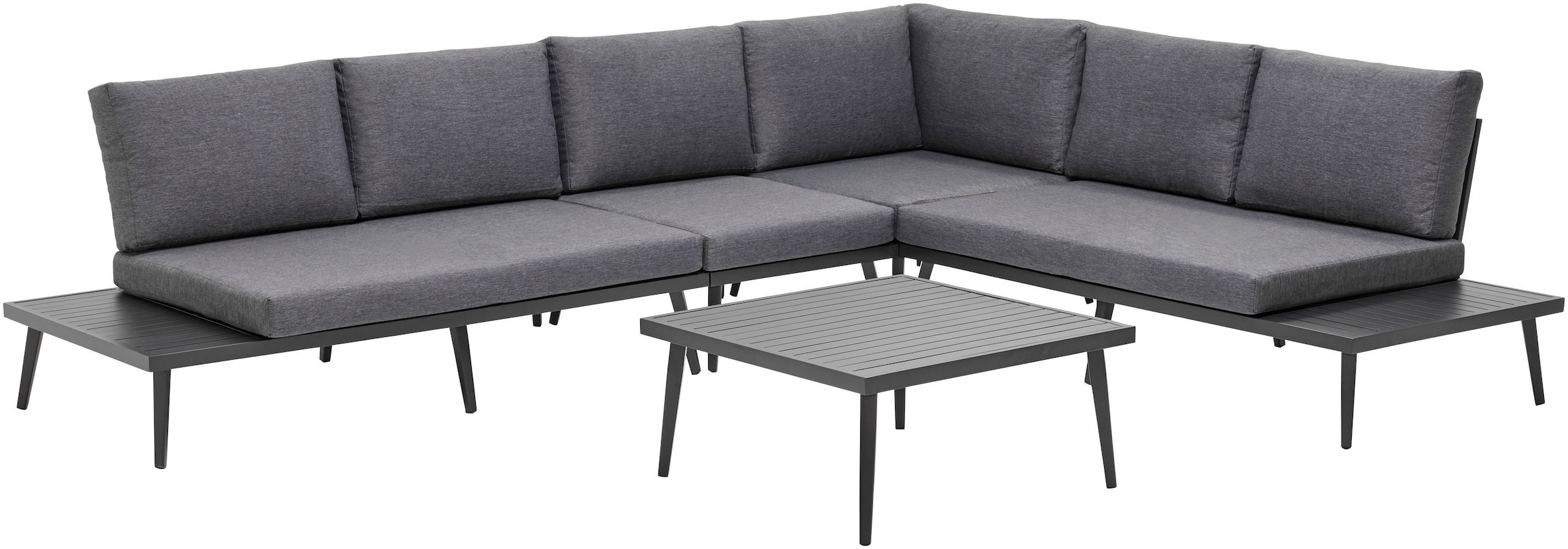 Gartenlounge-Set »Denver«, (Set, 14 tlg., 2x 2er Sofa mit Ablae, 1x Ecke, 1x Sessel,...