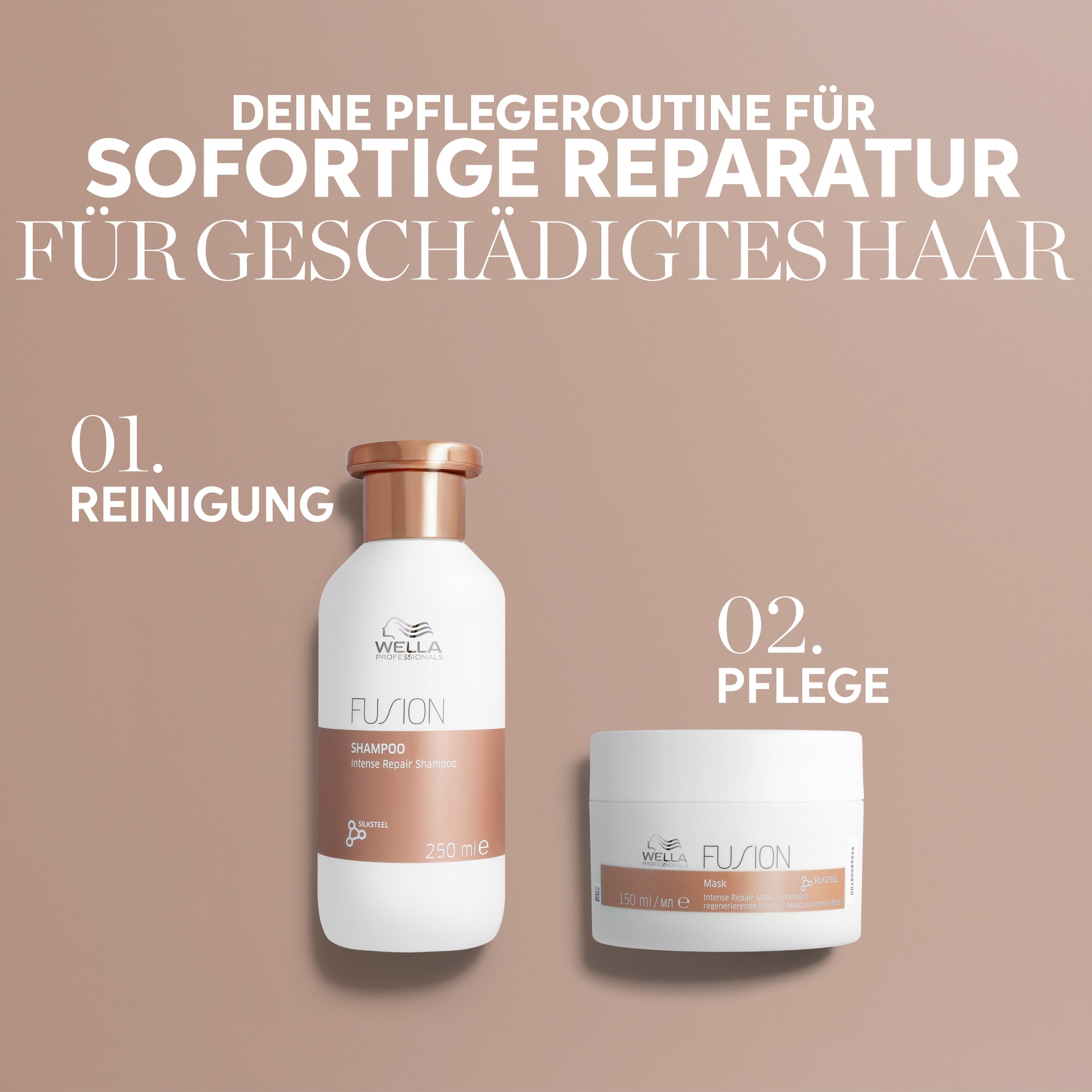Wella Professionals Haarshampoo »CARE FUSION INTENSE REPAIR SHAMPOO« bessere Kämmbarkeit, reparierend und schützend, ohne Mikroplastik
