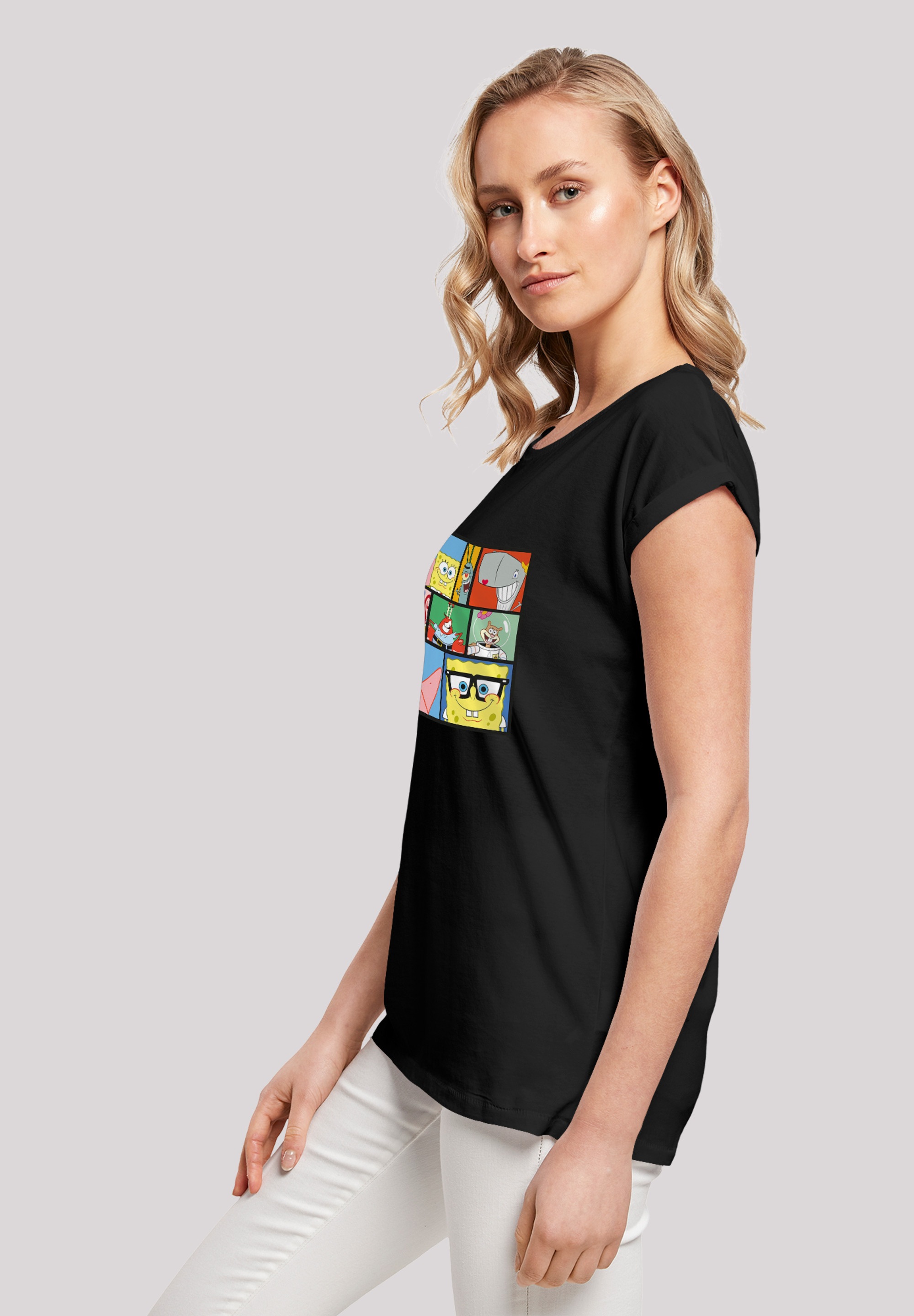 F4NT4STIC T-Shirt »'Spongebob Schwammkopf Collage'«, Print