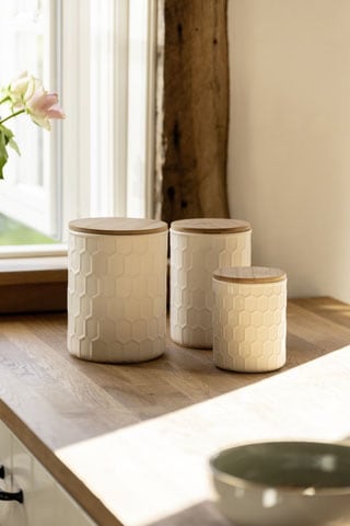 BAUR tlg.), kaufen aus Bambus-Deckel | Keramik Vorratsdose FSC, »Maya«, WENKO (1 Vorratsdose mit