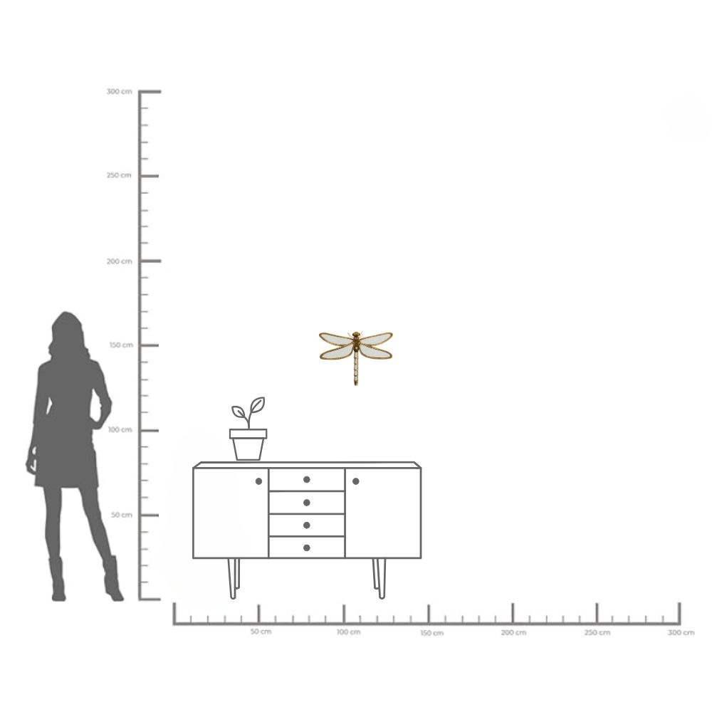 Kare Design Wanddekoobjekt »Wandschmuck Dragonfly Mirror 36x46cm«
